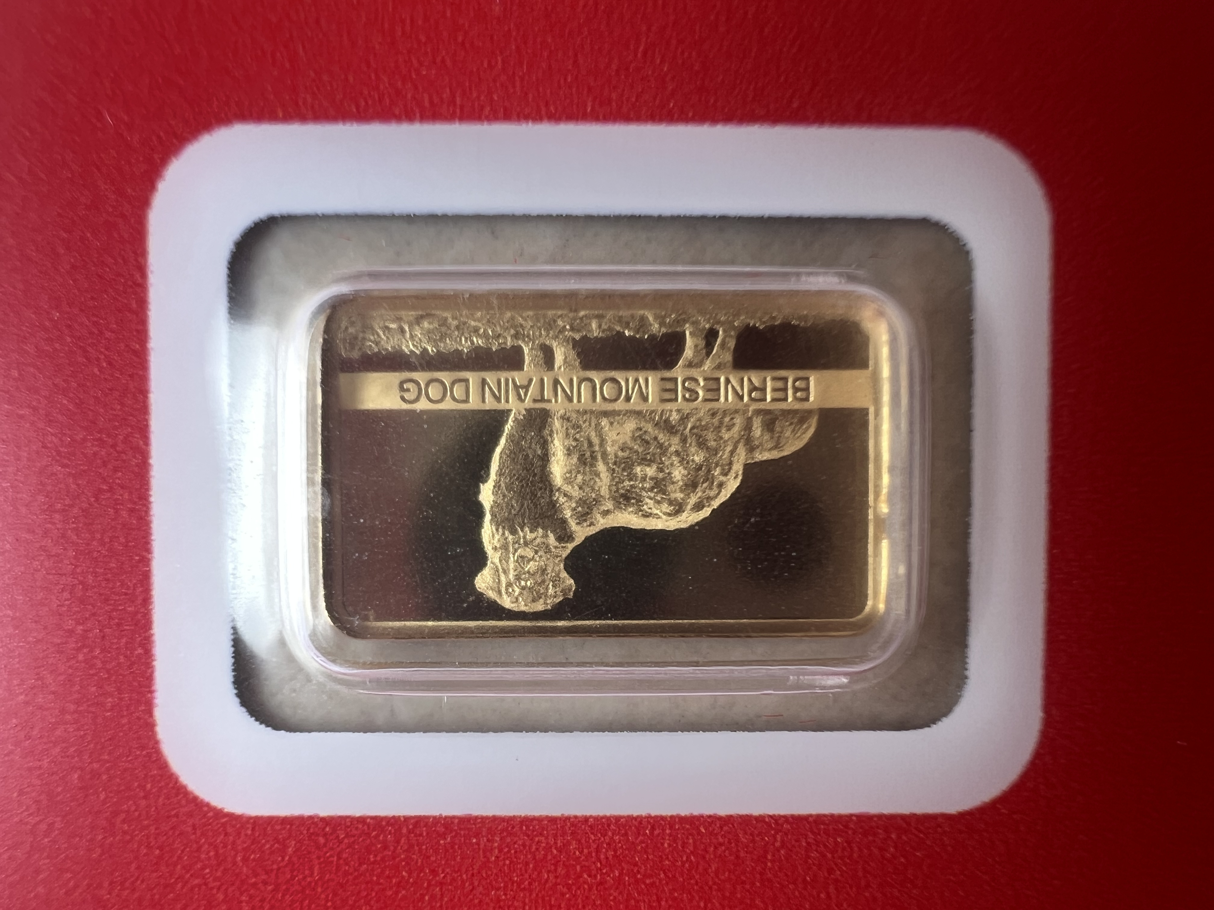 (SN:3307 )PAMP Bernese Dog 1g🇨🇭Europe Edition Gold Bar Emas 999.9 狗
