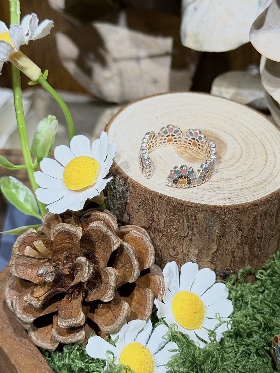 花野小冕 Meadow Tiara｜925純銀開口戒指