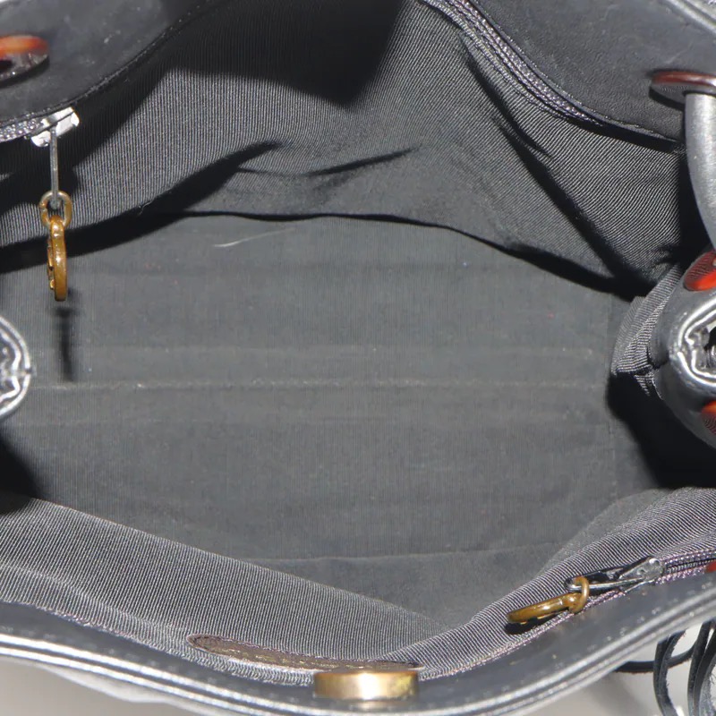 Chanel Coco Mark Tortoiseshell Fringe Shoulder Bag