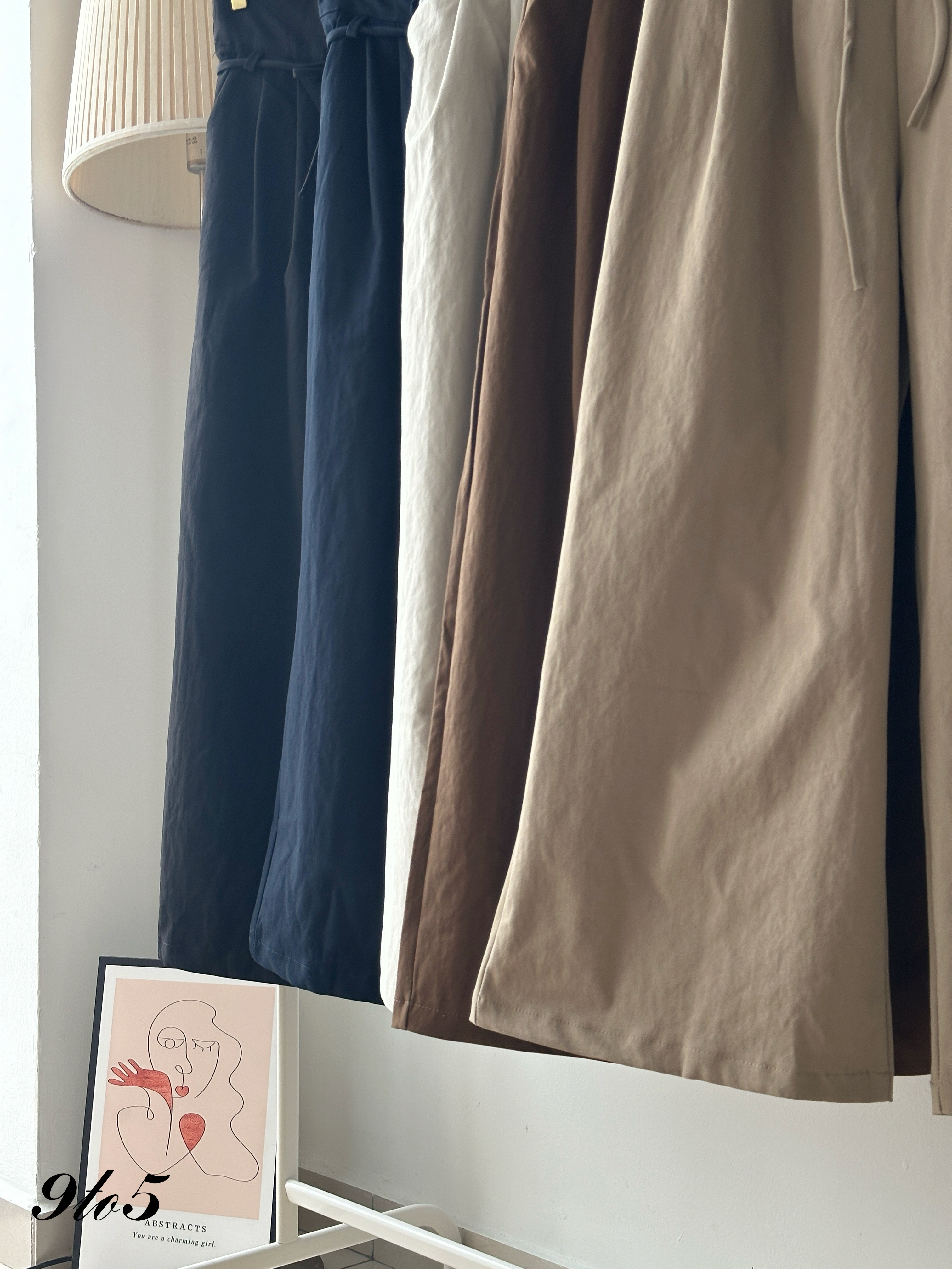 S1849 Wide Leg Long Pants - 5 Colors 