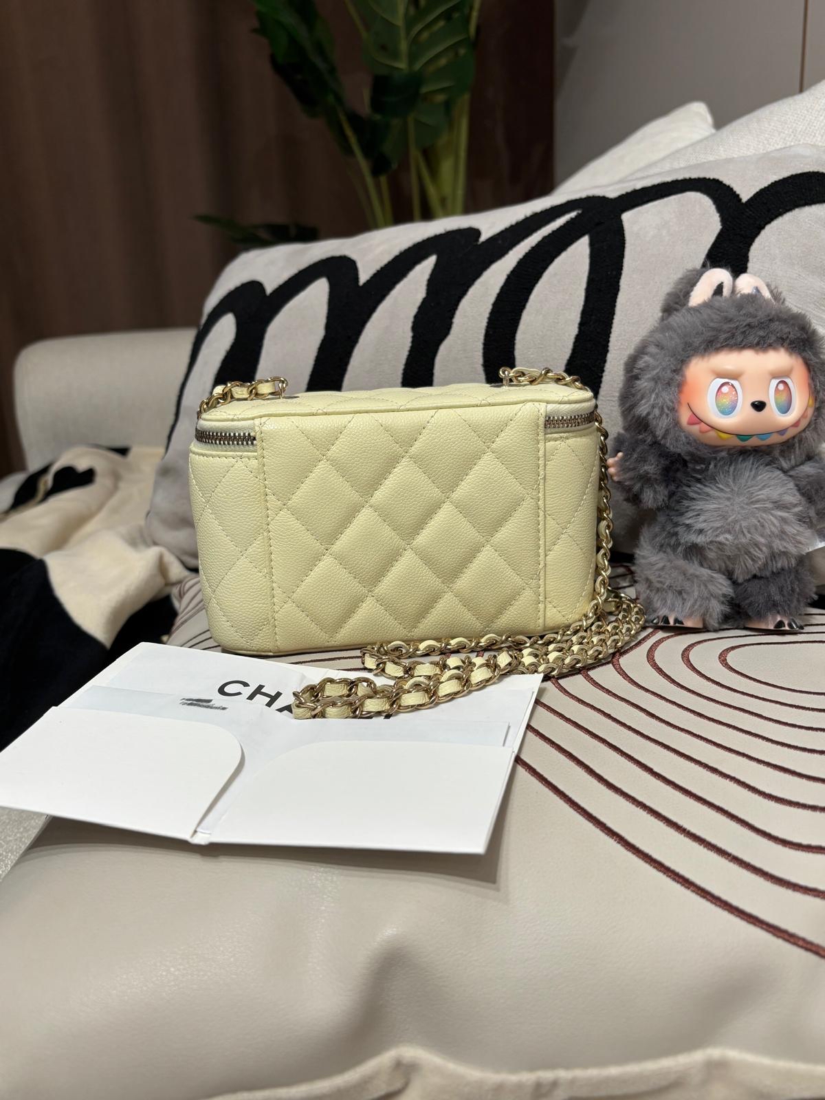 全新 Chanel vanity with chain 荔枝牛皮金鏈 100%Authentic,100%new全新 ✅晶片✅收據✅dust bag✅box