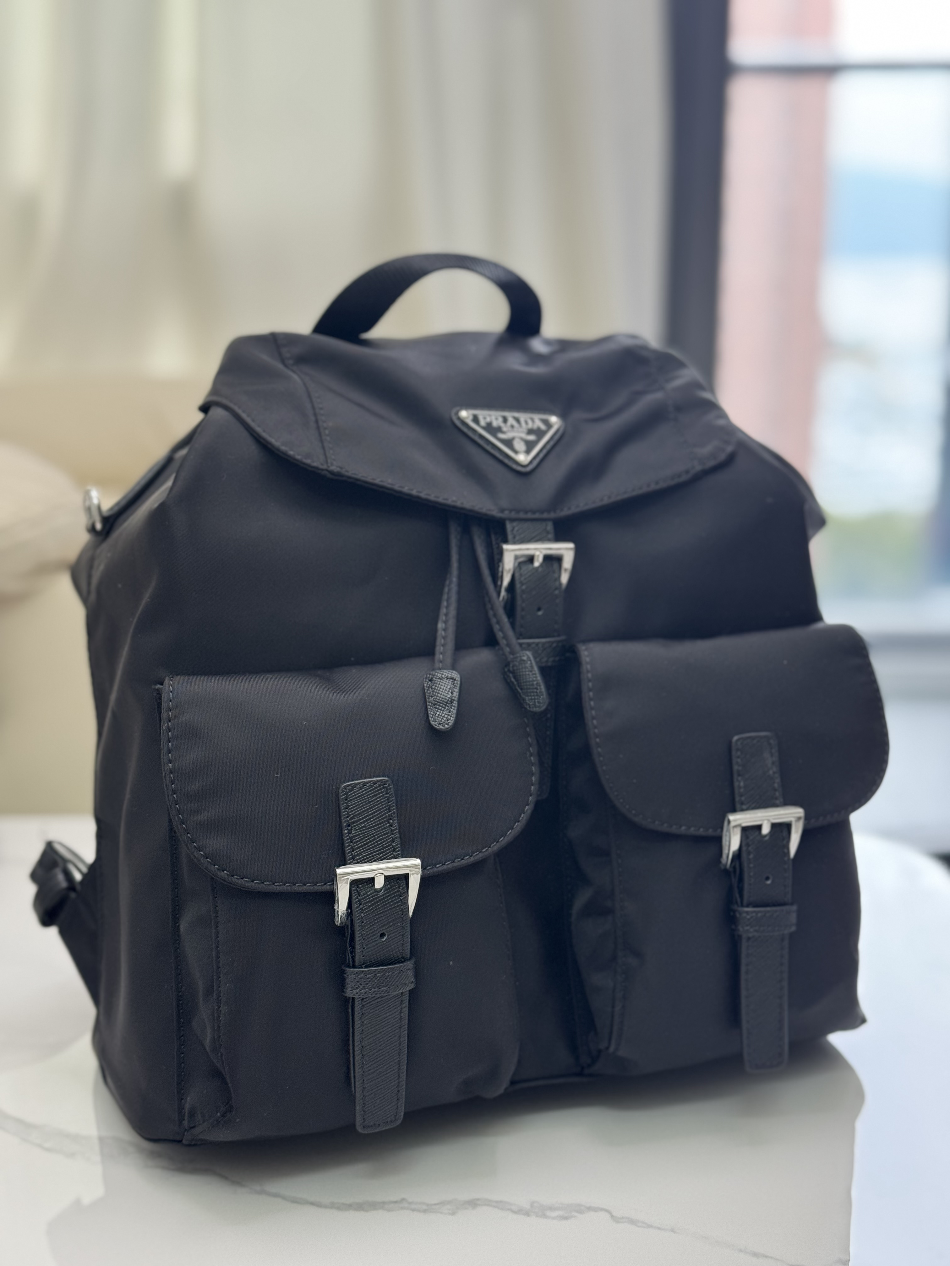 全新 Prada 尼龍背包 折上折