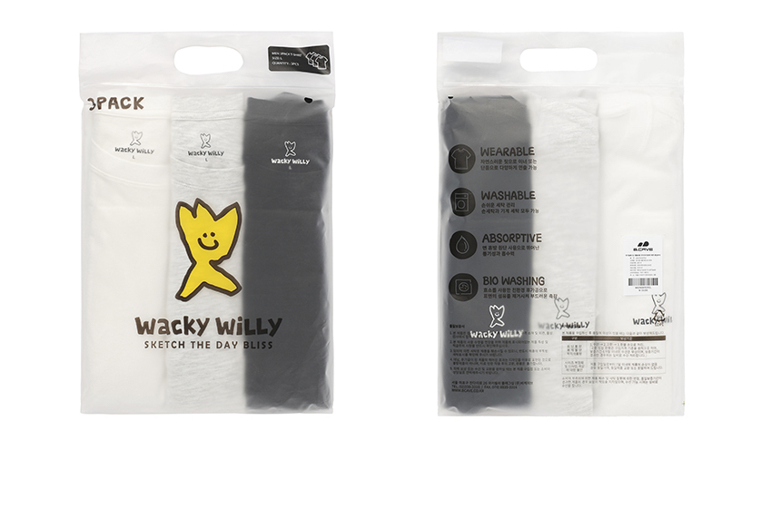 🇰🇷韓國Wacky Willy小火人經典短袖Tee 3件套裝