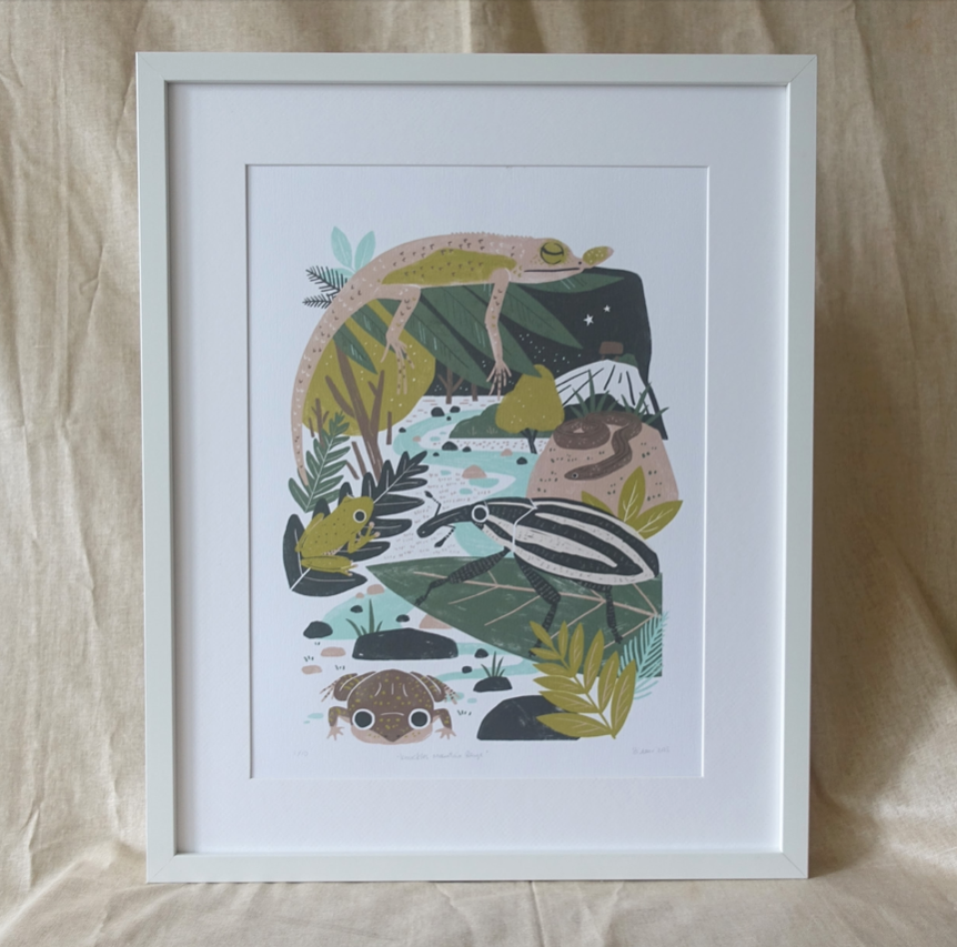 &dear 320x450 ART PRINT Kunckles Mountain Range limited edition