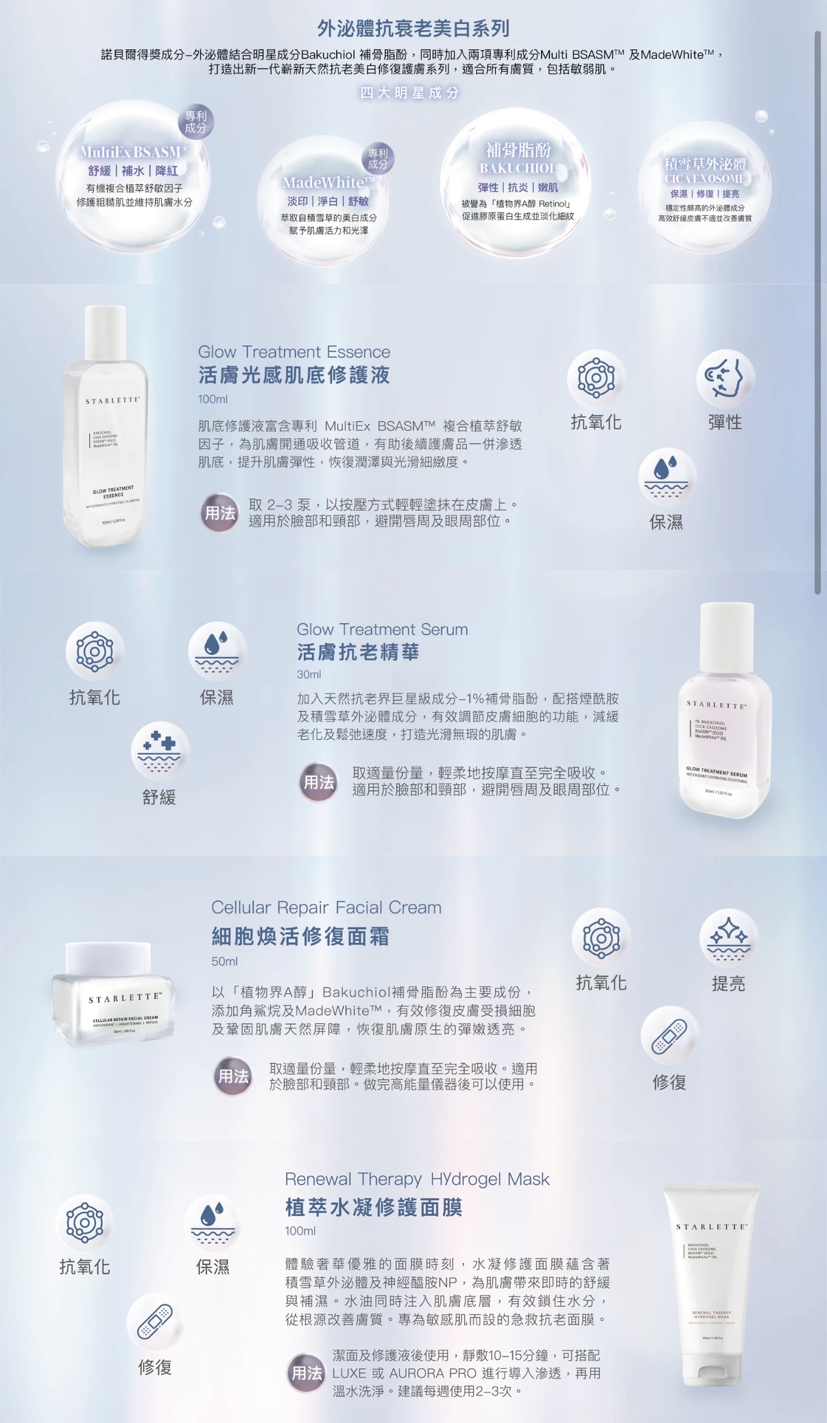 💜Starlette「積雪草外泌體」全系列新春優惠combo✨