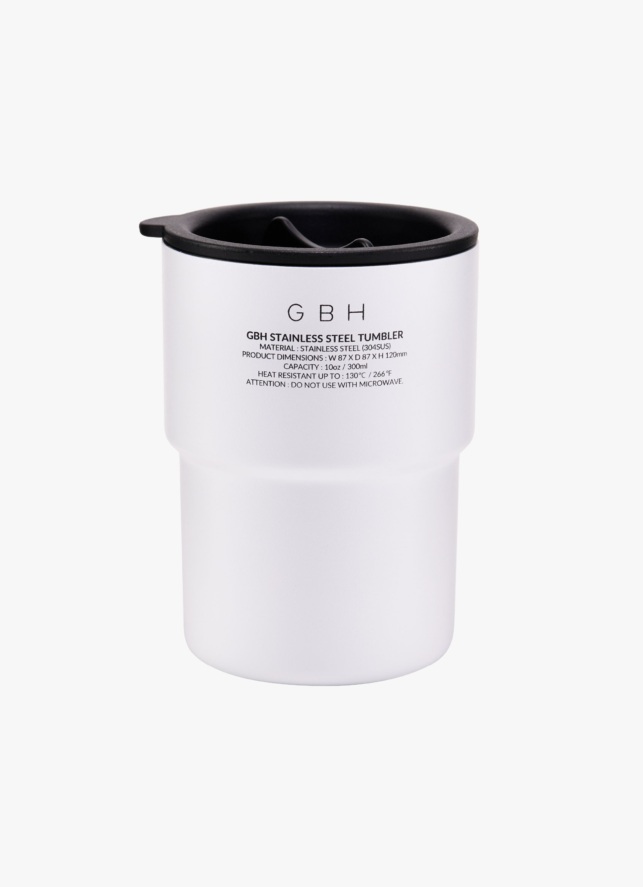 GBH STAINLESS STEEL TUMBLER / WHITE / 300ml