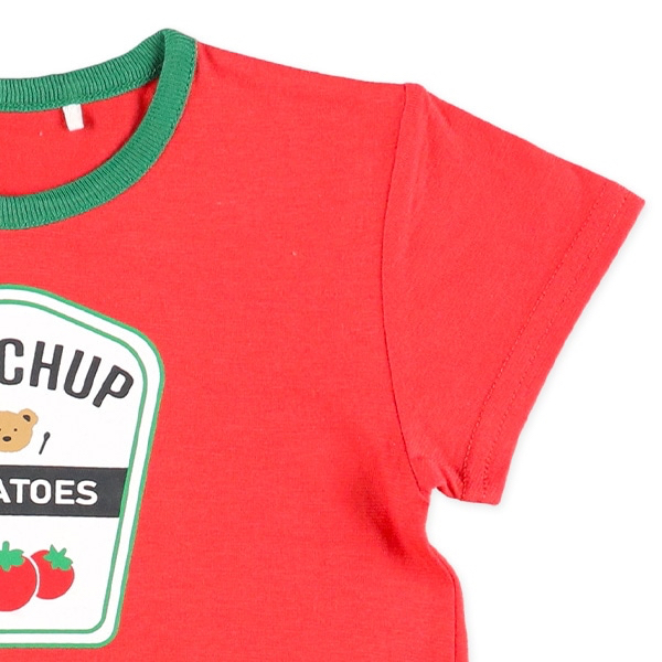 🇯🇵預訂 日本直送🇯🇵兩色茄汁芥末醬造型開襟短袖包屁衣