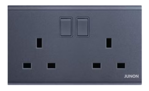 俊朗 天悅 黑 13A孖蘇有掣 插座