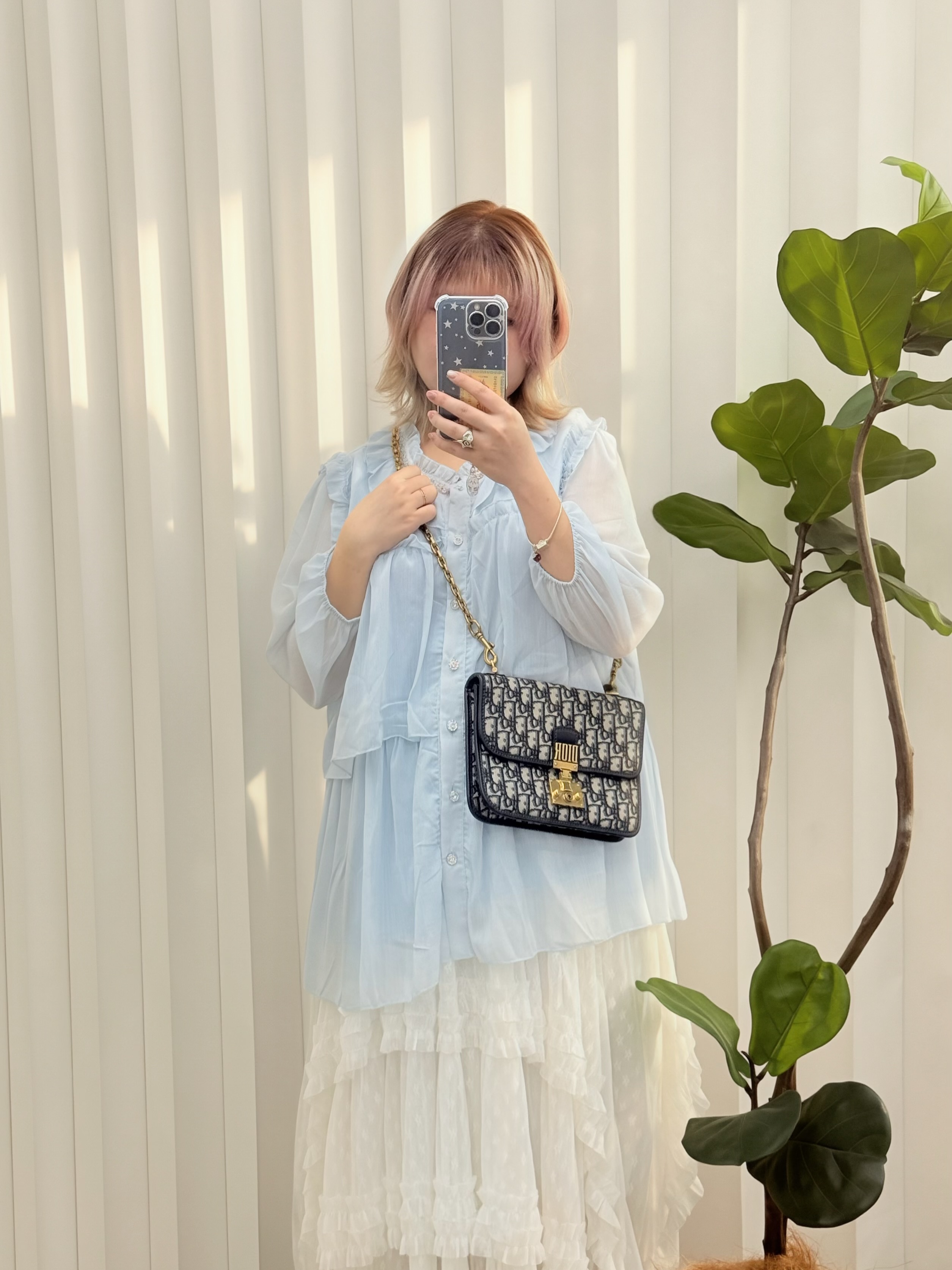 Dior👜 PRE OWNED 🛍️老花郵差包 原裝五金復古肩帶 + 後配 鏈條肩帶💛 