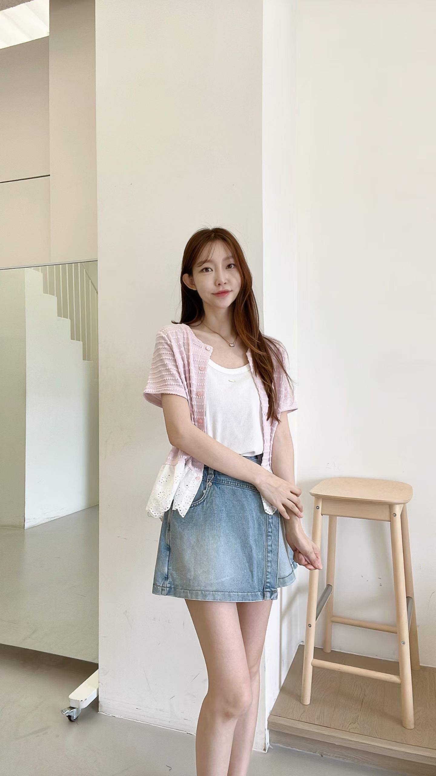 FV28_04 橫紋LACE衫擺TOP (3色)