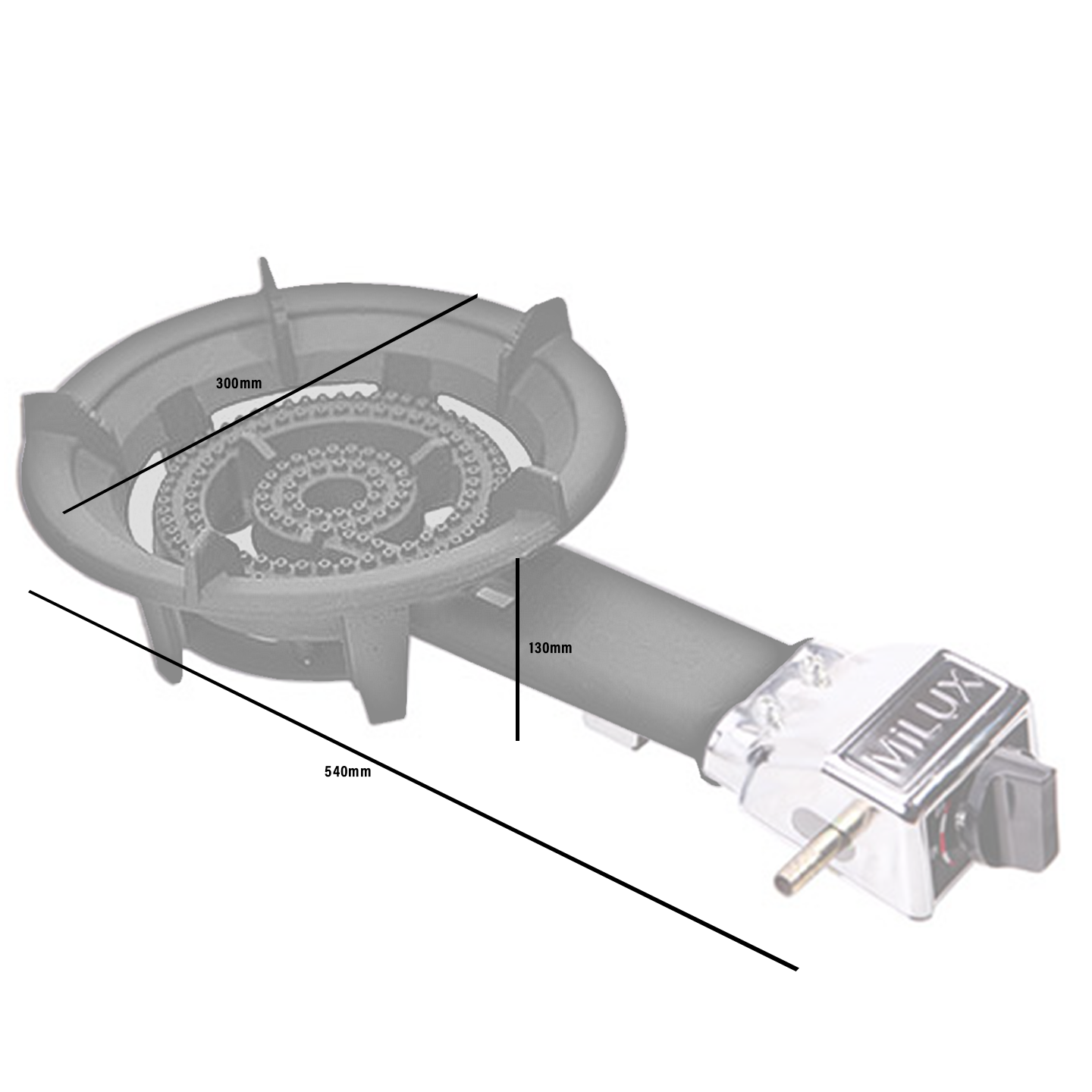 Milux High Pressure Cast Iron Gas Cooker (B-200)