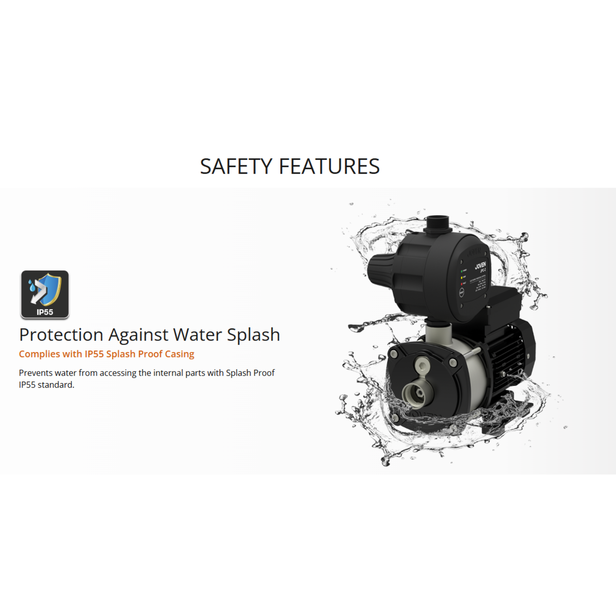 Joven Water Pump 0.75Hp Stainless Steel Automatic Water Pump (JHP 3-40)