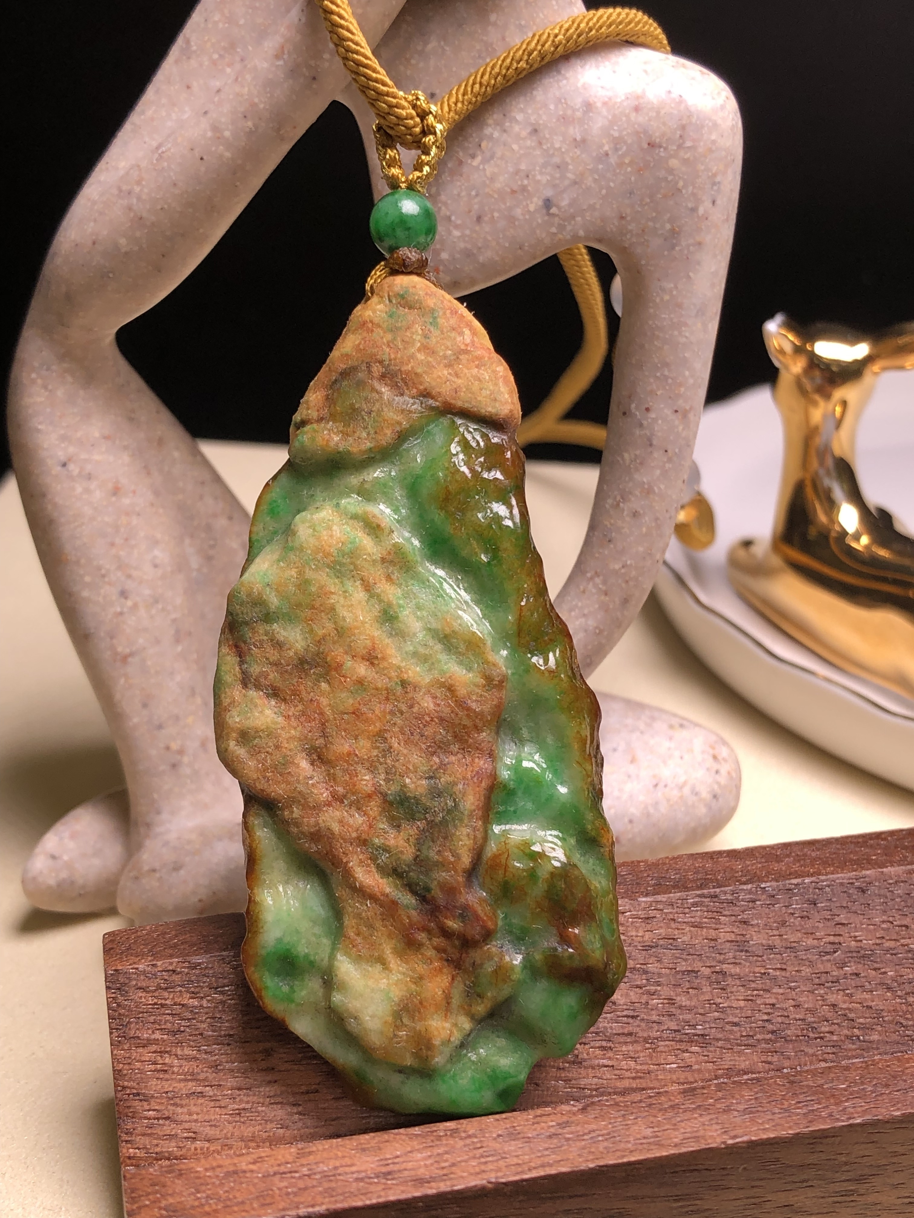 大馬坎紅加綠原石吊墜B08120