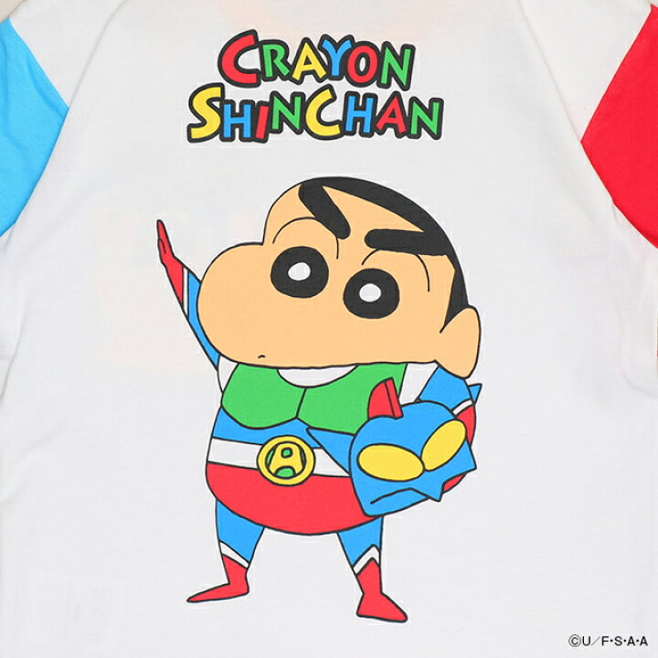 🇯🇵預訂 日本直送🇯🇵Babydoll x蠟筆小新系列兩色人物前後印花口袋撞色短袖T恤