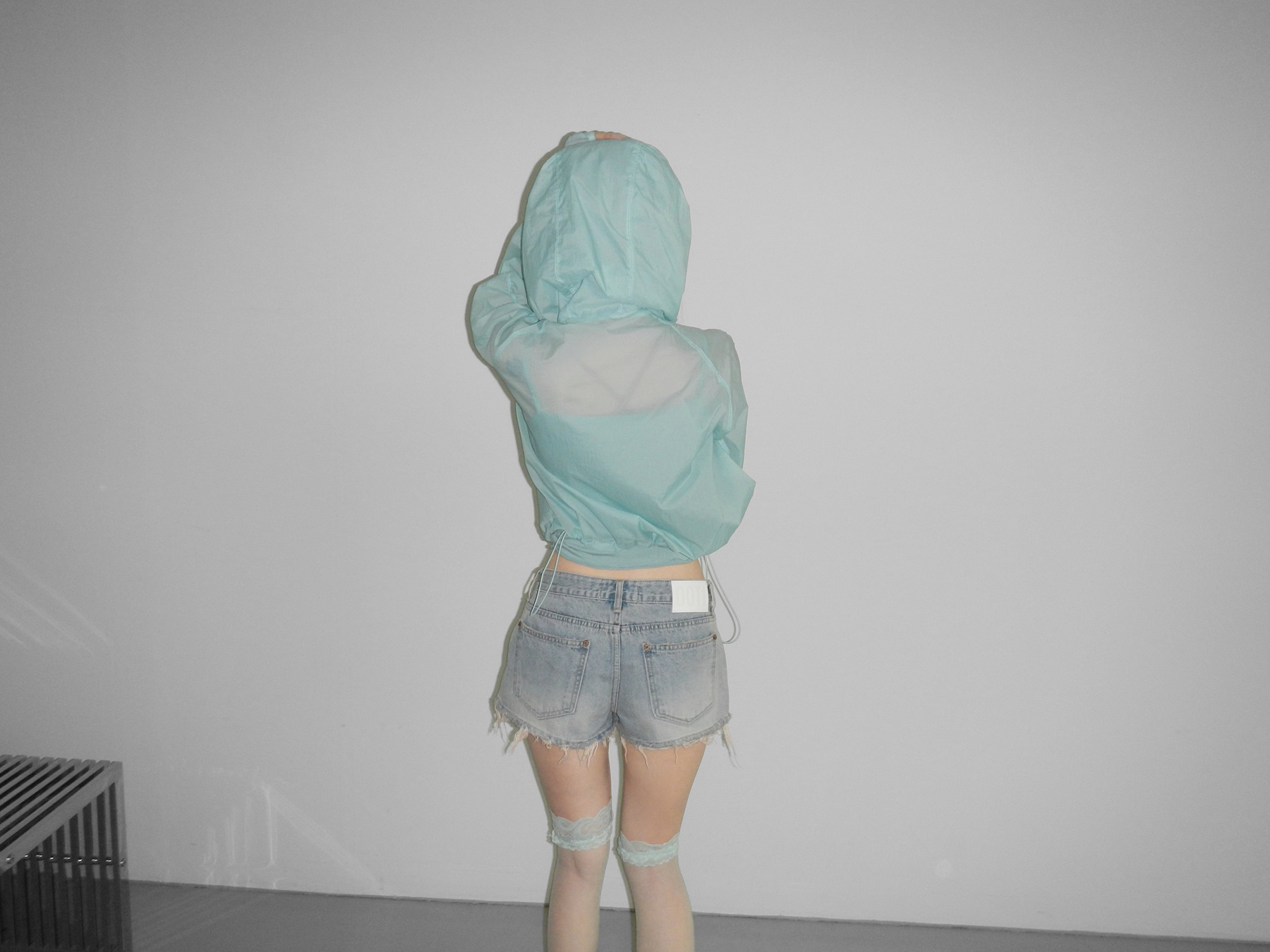 Distressed Washed Denim Shorts
