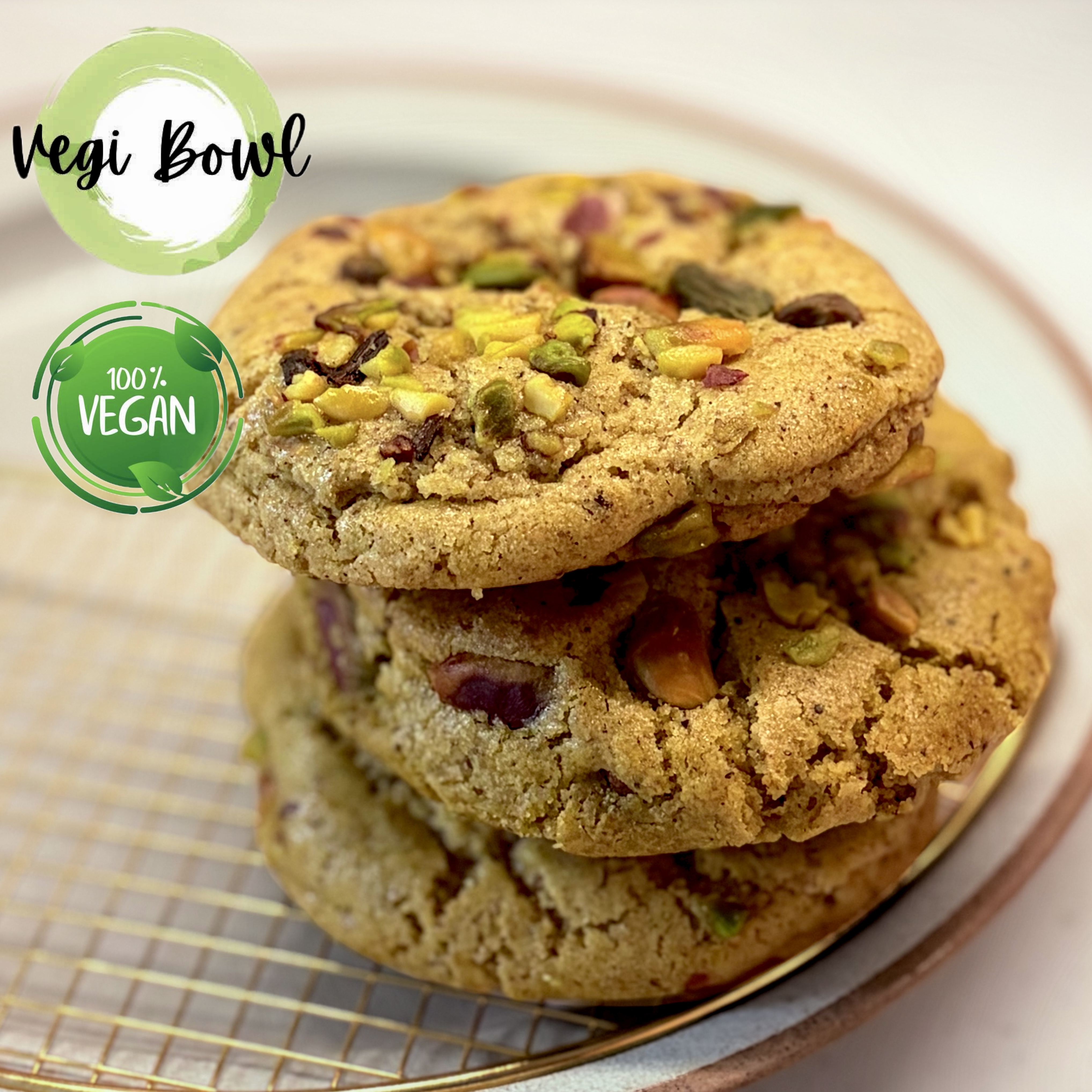 ❄️香港 純素雙重開心果美式曲奇 Hong Kong VegiBowl Vegan Double Pistachio American Cookies 