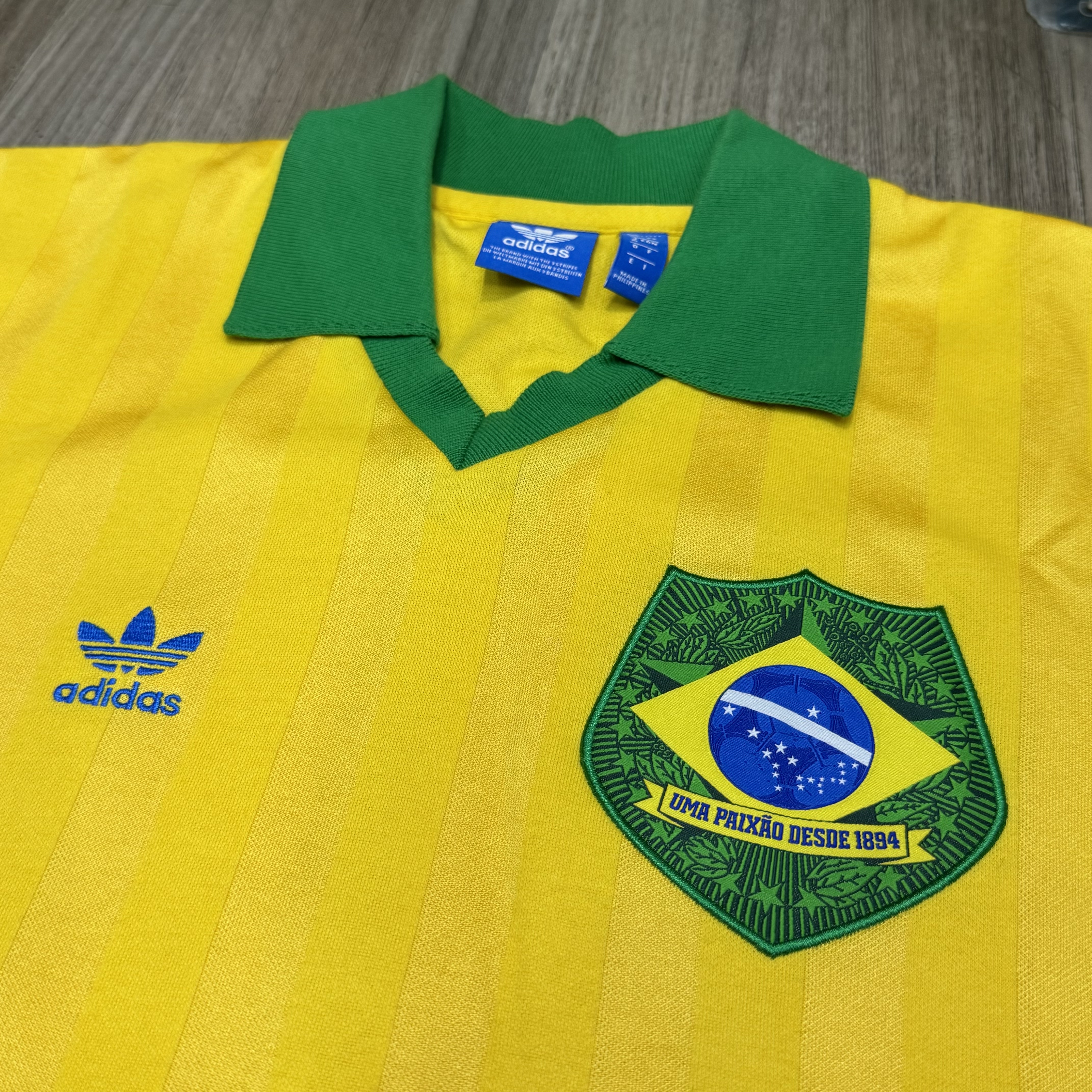 Brazil retro home shirt #10