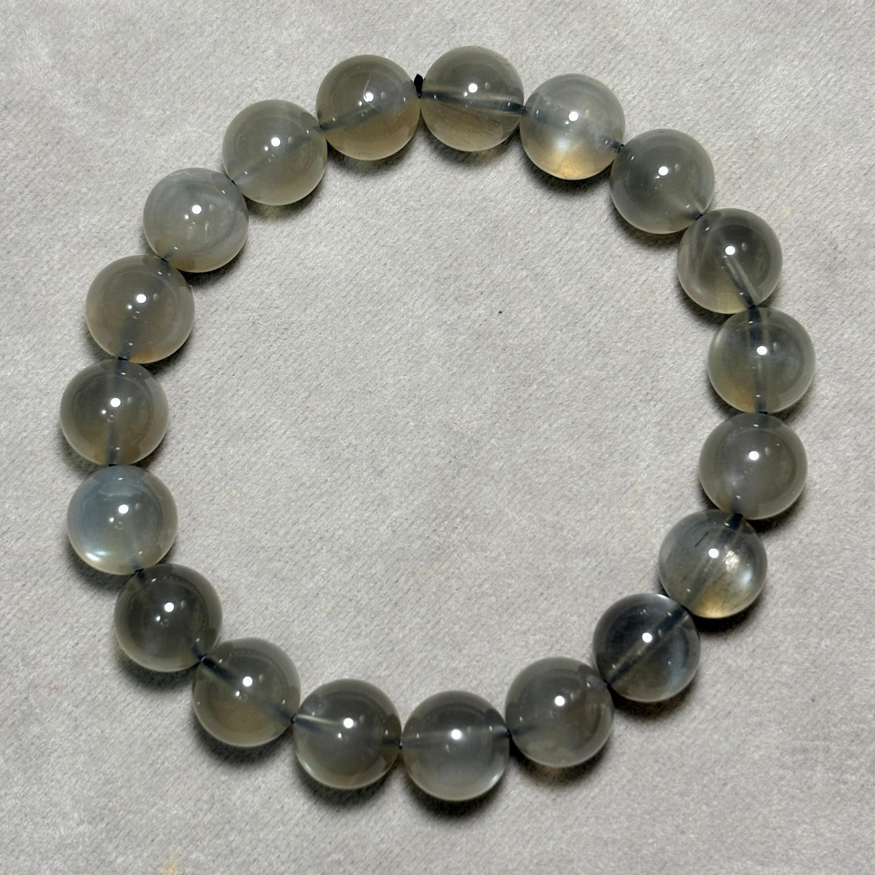 黑月亮石手串 No.4558 規格：10.5 mm 珠16cm手圍