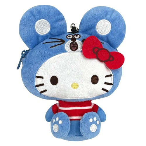 現貨｜Swimmer x Sanrio Characters Hello Kitty 日版 毛公仔 伸縮卡套 收納袋 吊飾 掛件 (067616)