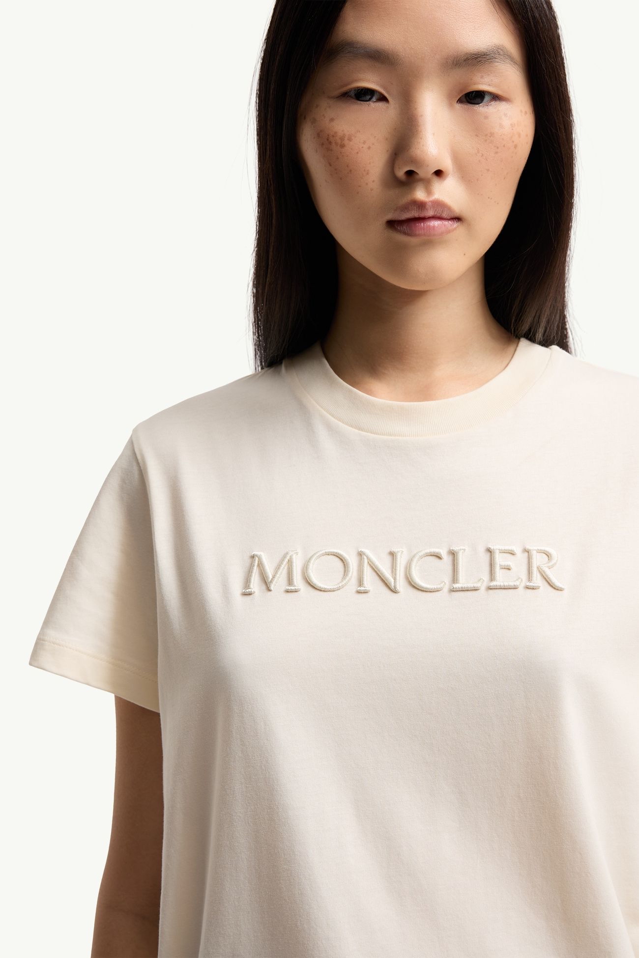 限時優惠✨訂貨📮Moncler 刺繡logo Tee  Size XS S M L  color: White ivory 
