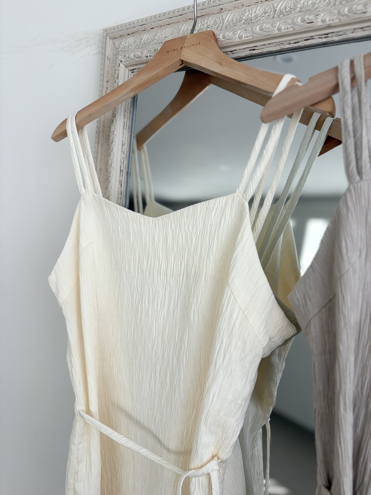 Romance Slim Cami Dress (Ivory)