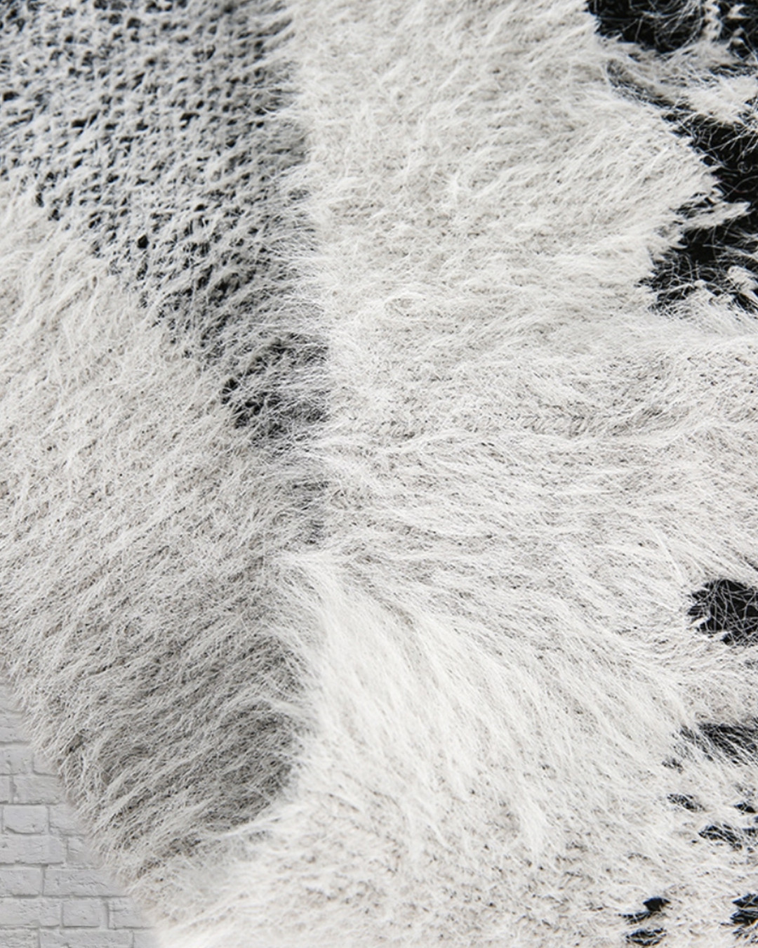 W2408蝴蝶提花海馬毛拉鍊外套