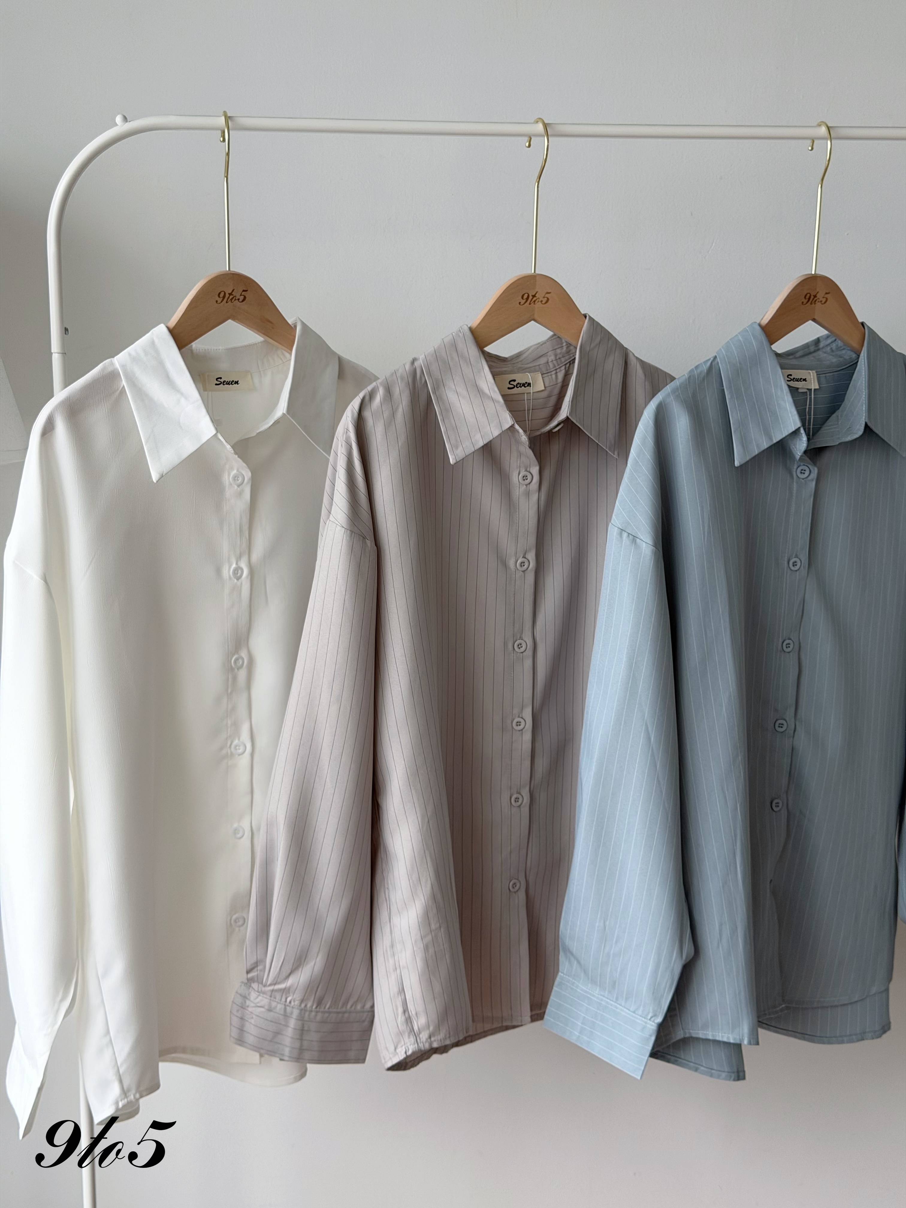 T4537 Long Sleeve Oversized Shirt - 3 Colors 