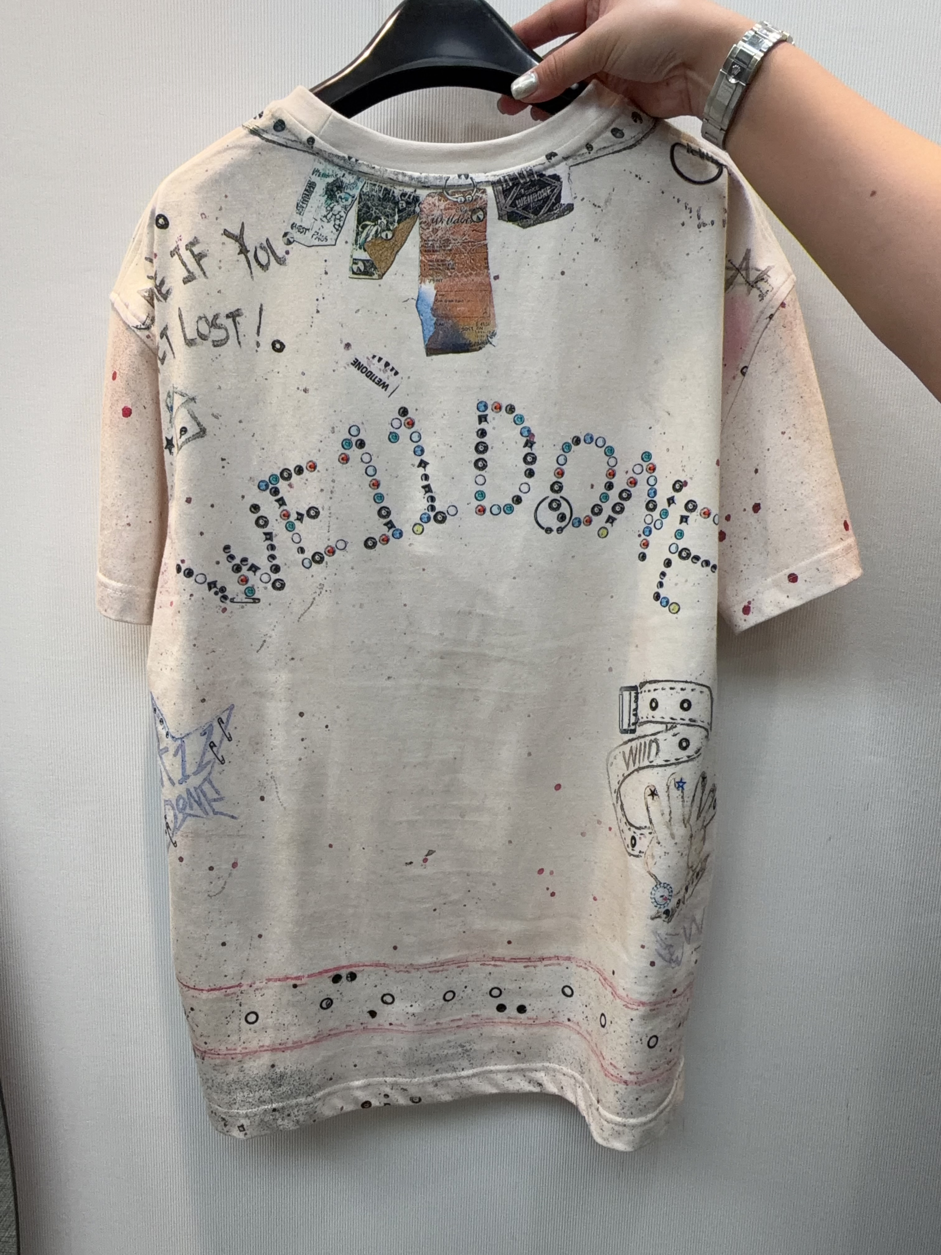 We11done 宇宙塗鴉水鑽 Tee