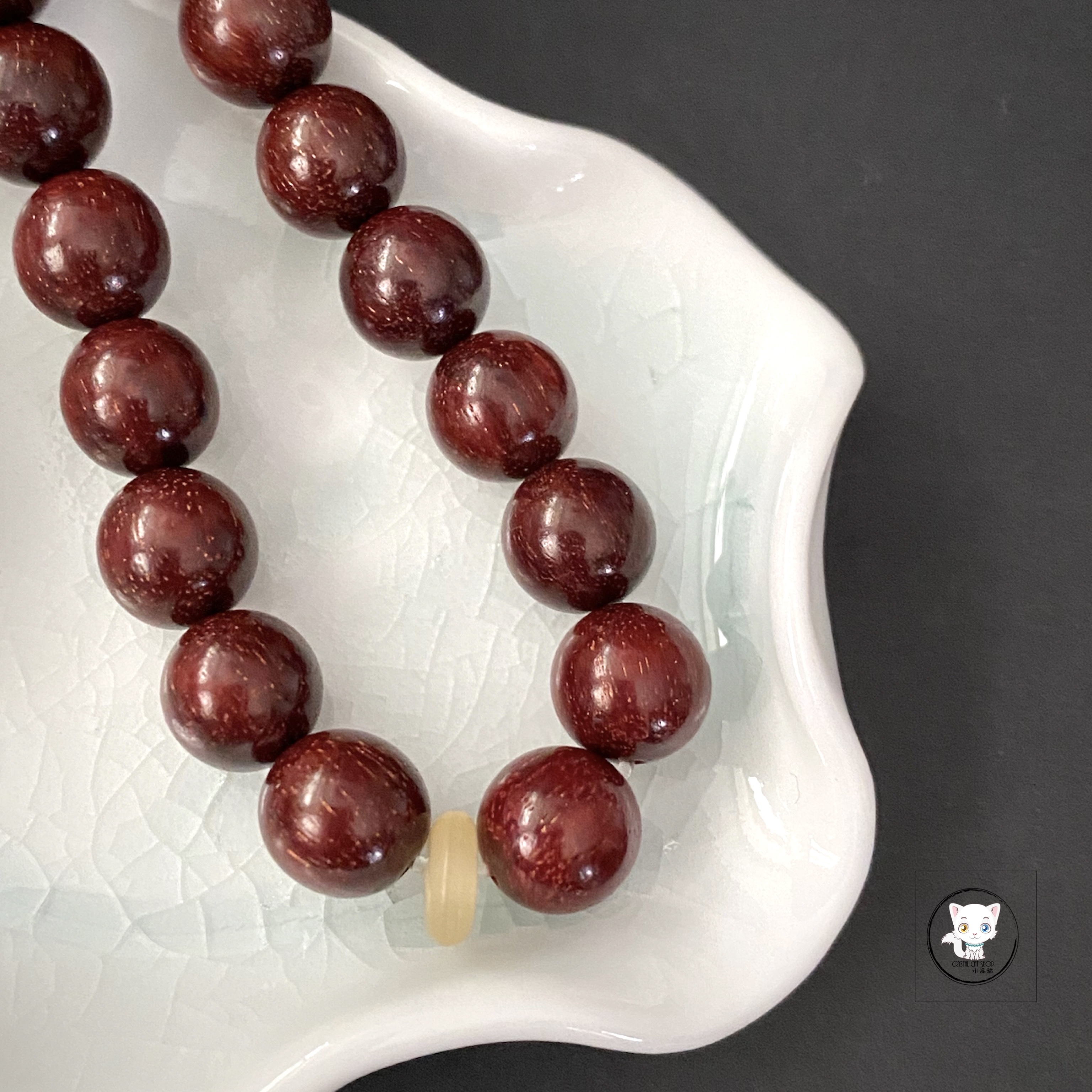 小葉紫檀木仿紅棗手鏈 10mm