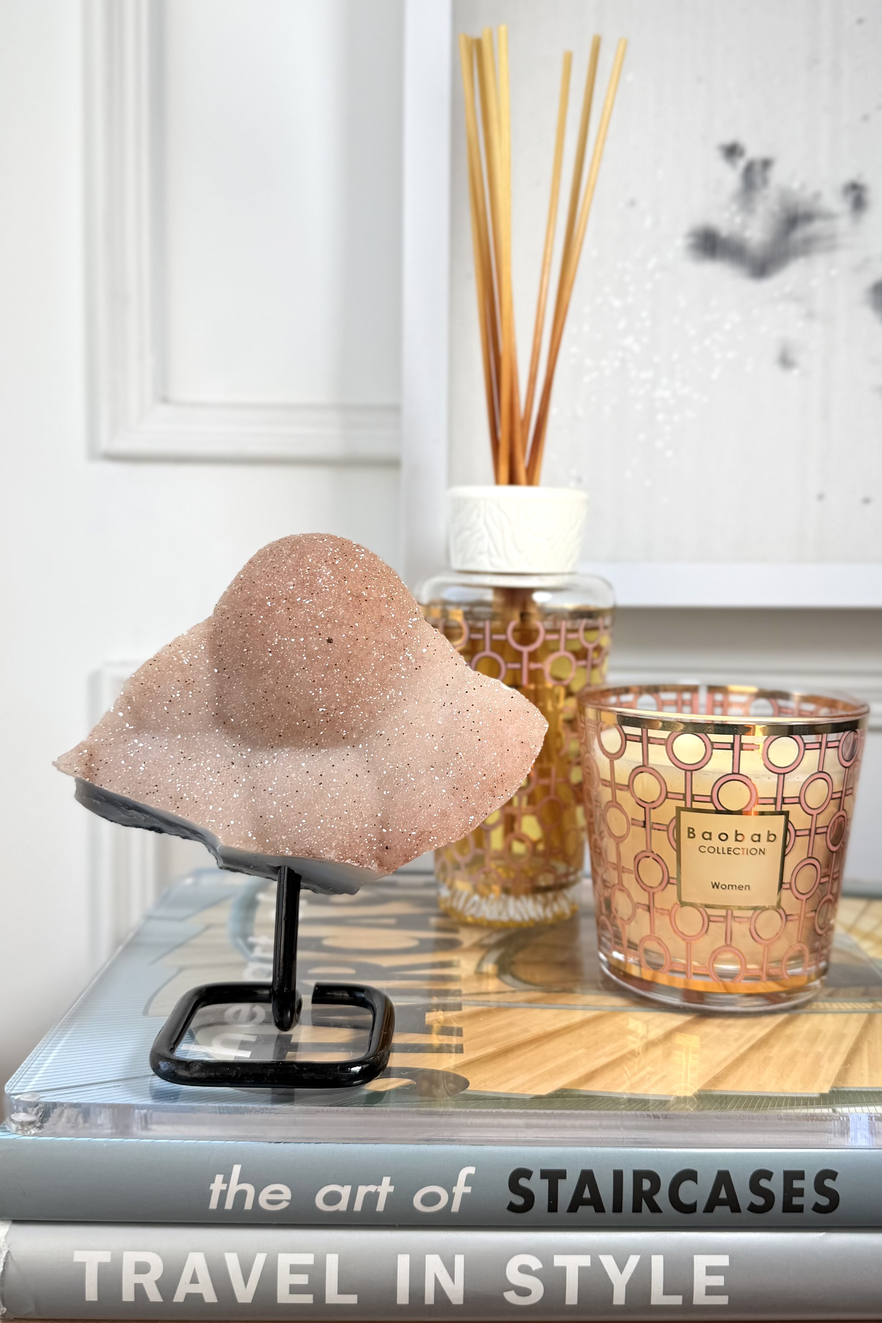 ༒14.5cm閃閃沙糖粉橙瑪瑙擺件༒AG.A31C58G7NN-RA27*3nm~