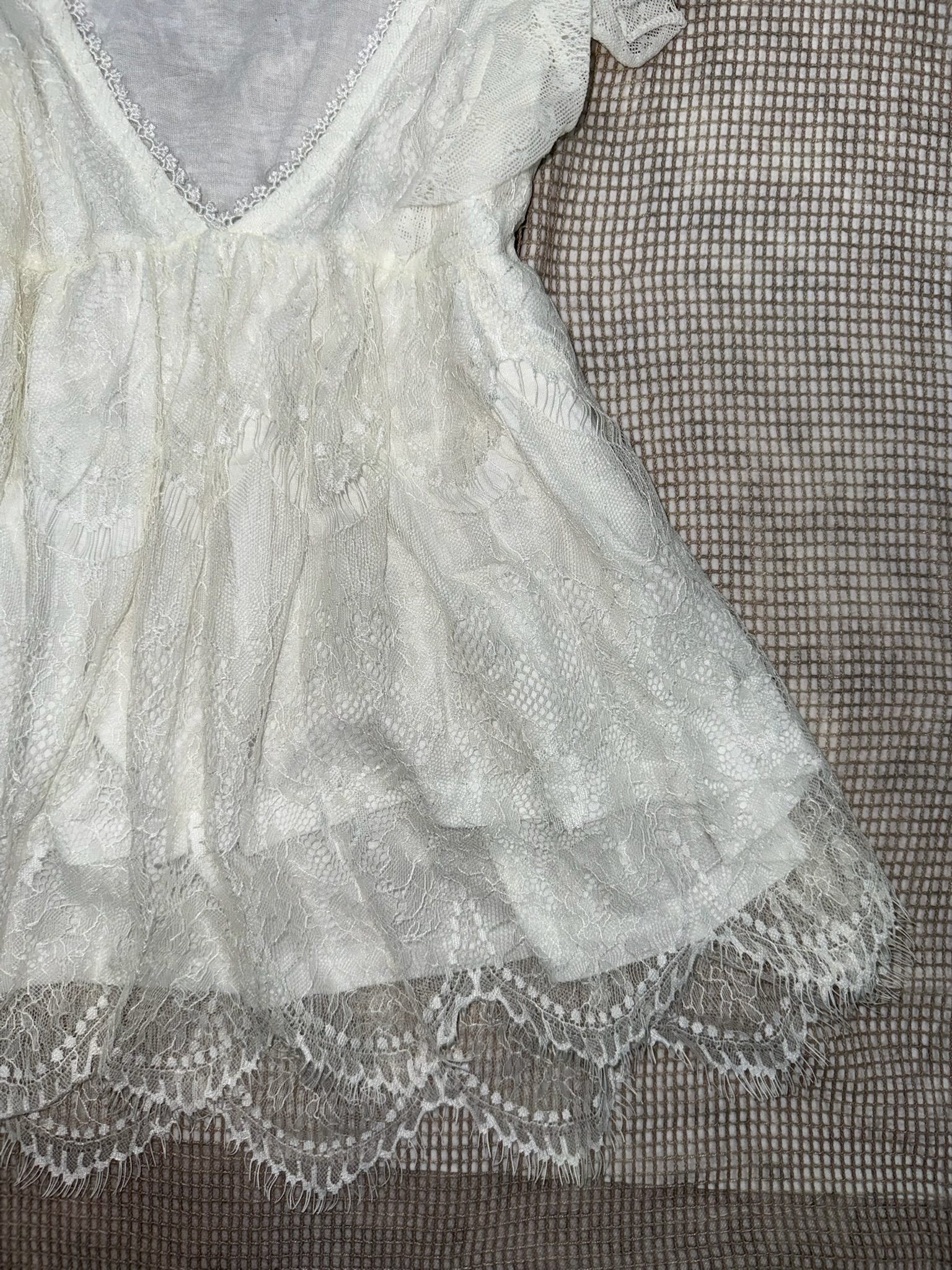 White Lace Peplum Outerwear