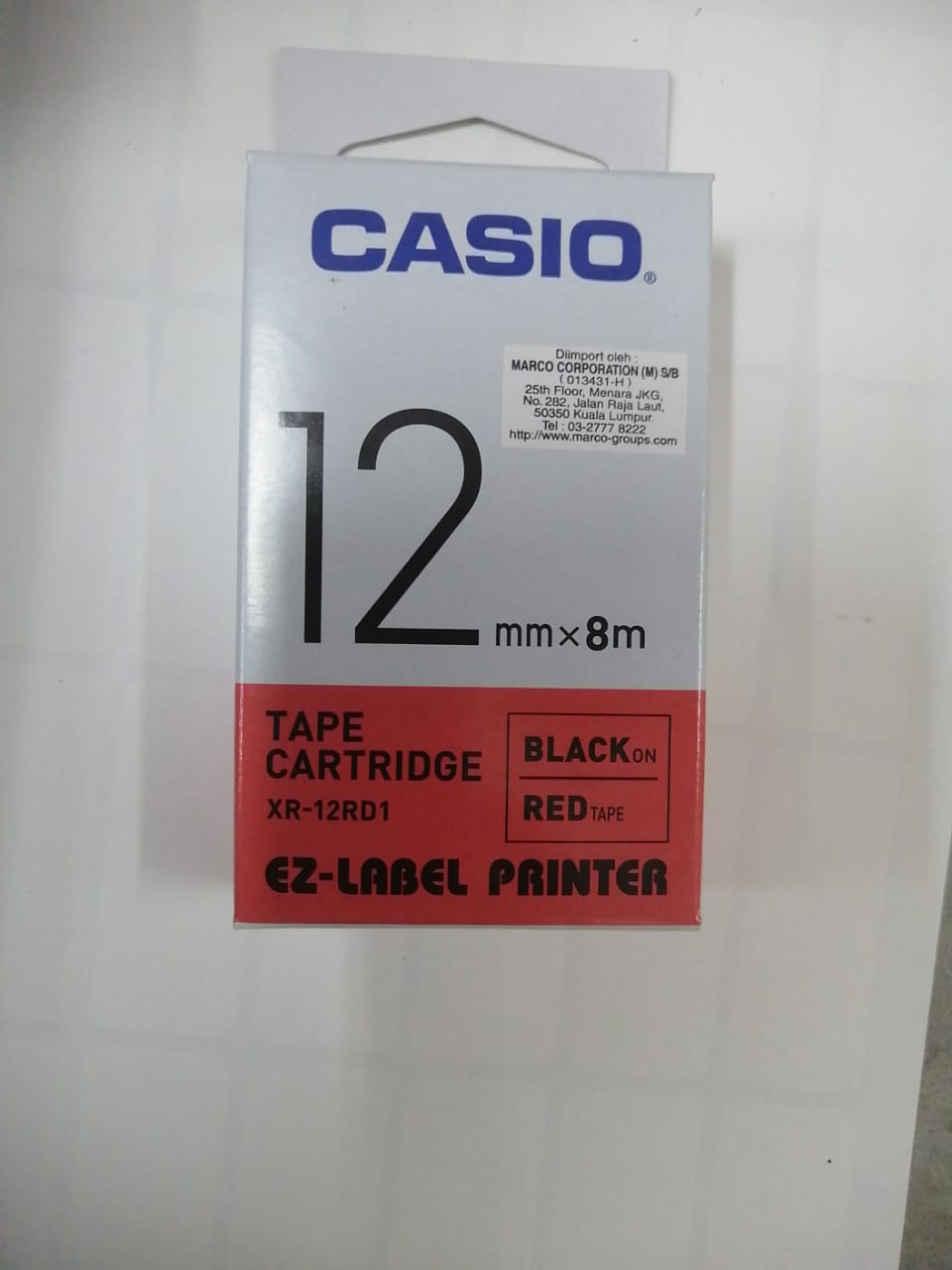 CASIO ORIGINAL GENUINE 12MM EZ LABEL TAPE FOR KL-120 KL-130 KL-820 KL-60 KL-HD1 KL-8400 KL-G2