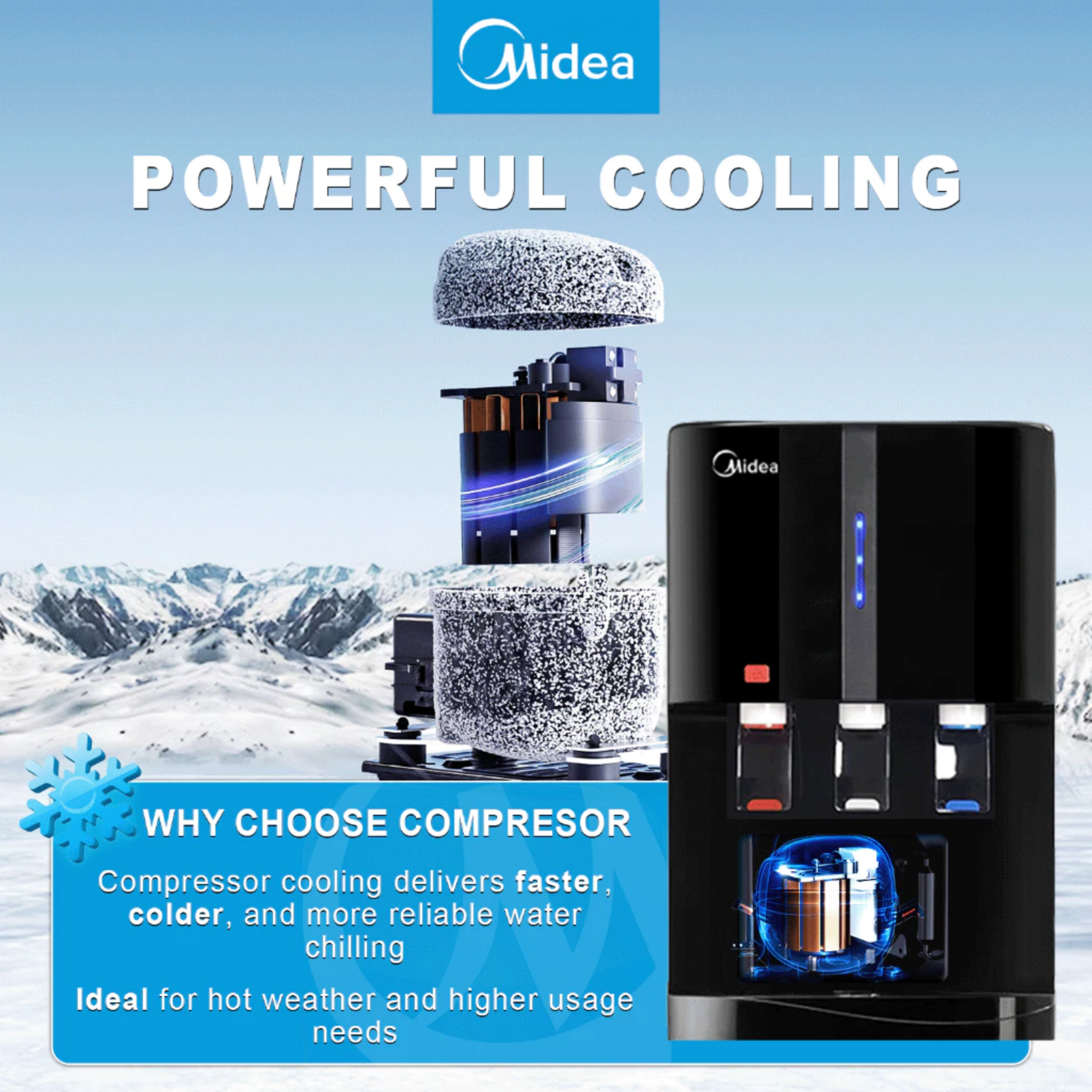 Midea Tabletop Water Dispenser (YL-2382T)