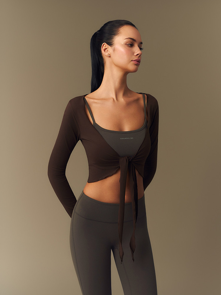【韓系露鎖骨綁帶Cardigan】預購_Soft Touch Wrap Cardigan by Grandeline
