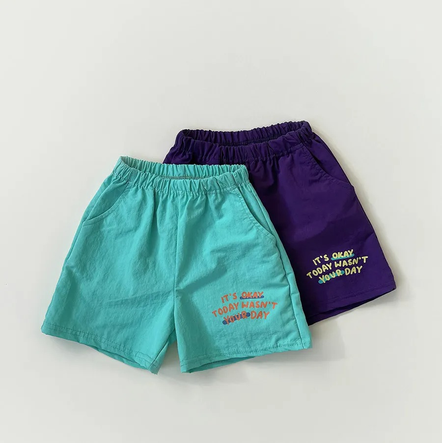 Luna字母五分短褲 2色
