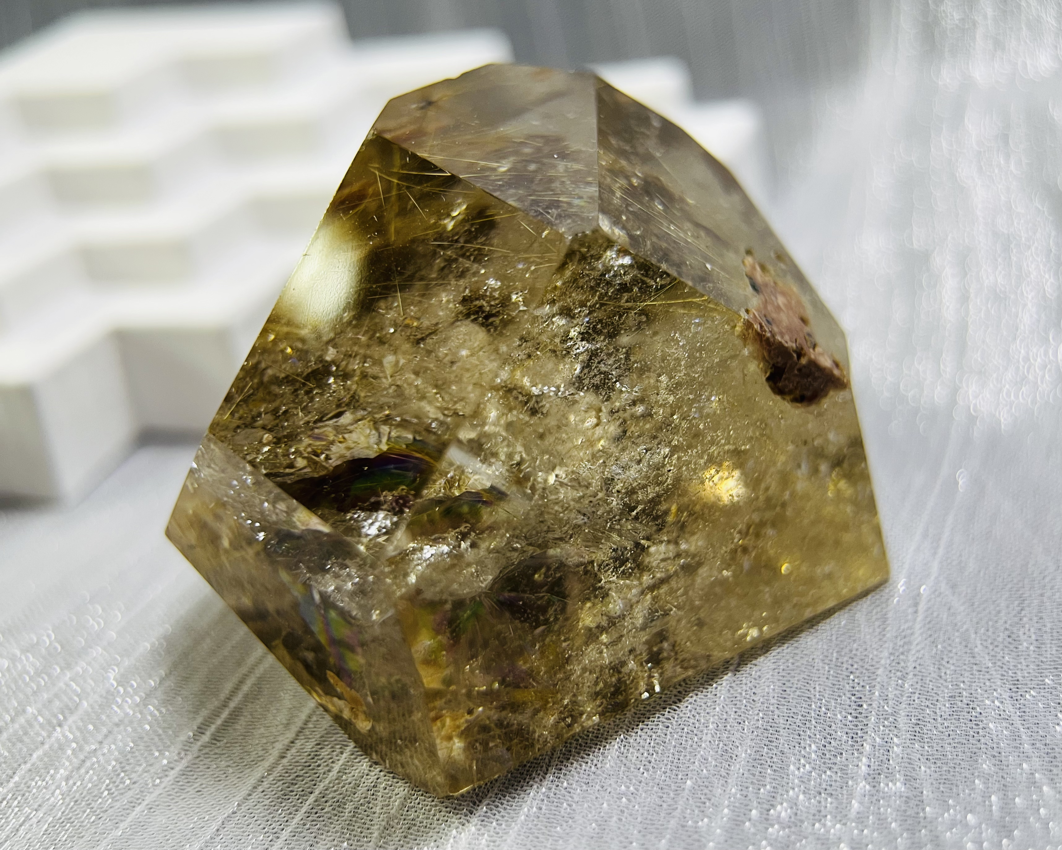 29RA169 原石擺件｜金髪晶｜帶彩虹🌈