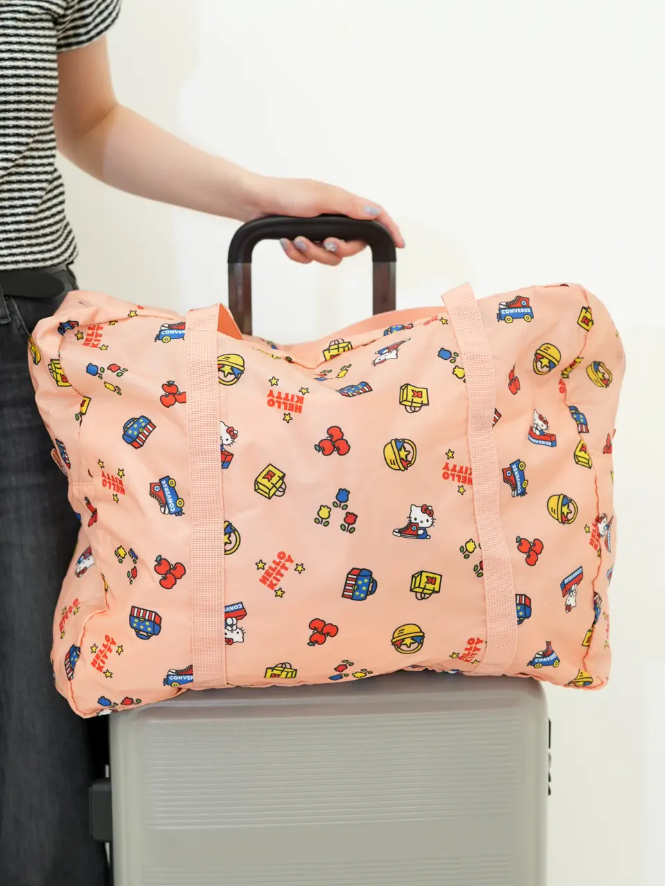 日本限定Hello Kitty x Converse系列第二彈 - 大容量摺疊旅行袋 不包郵