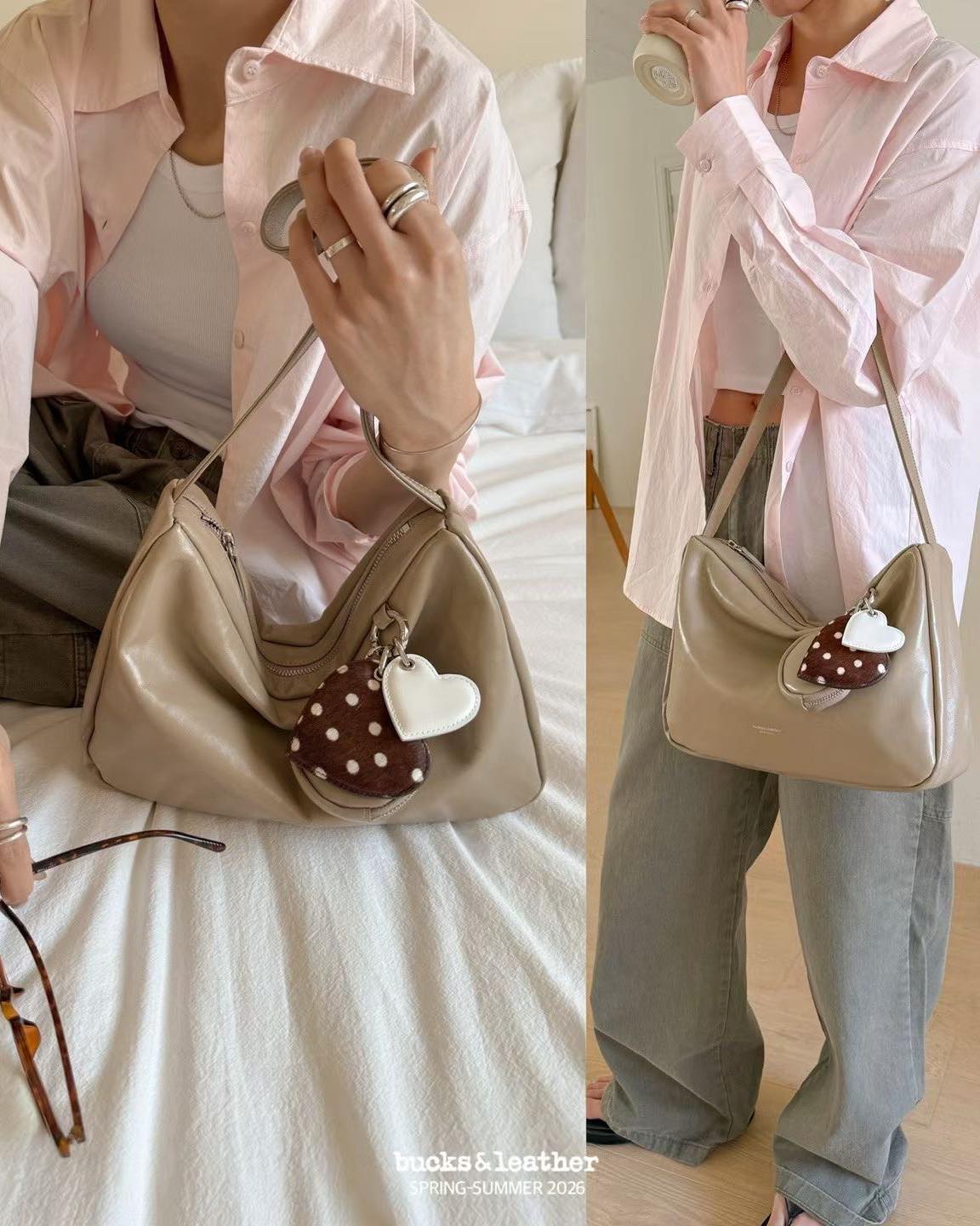 真皮牛皮亮面袋