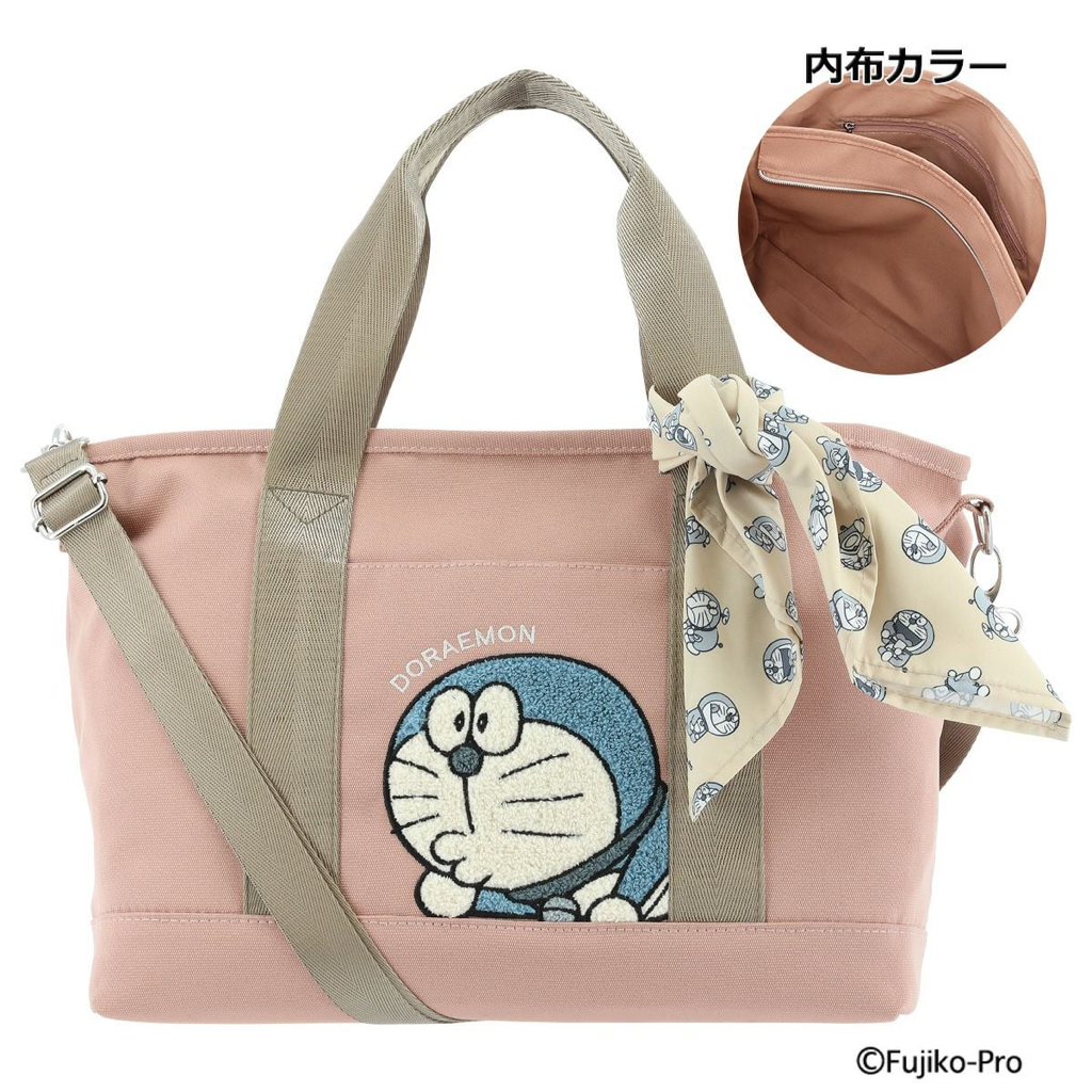  [訂貨] 多啦A夢手袋 斜孭袋 2WAY Bag 毛絨刺繡 L size 