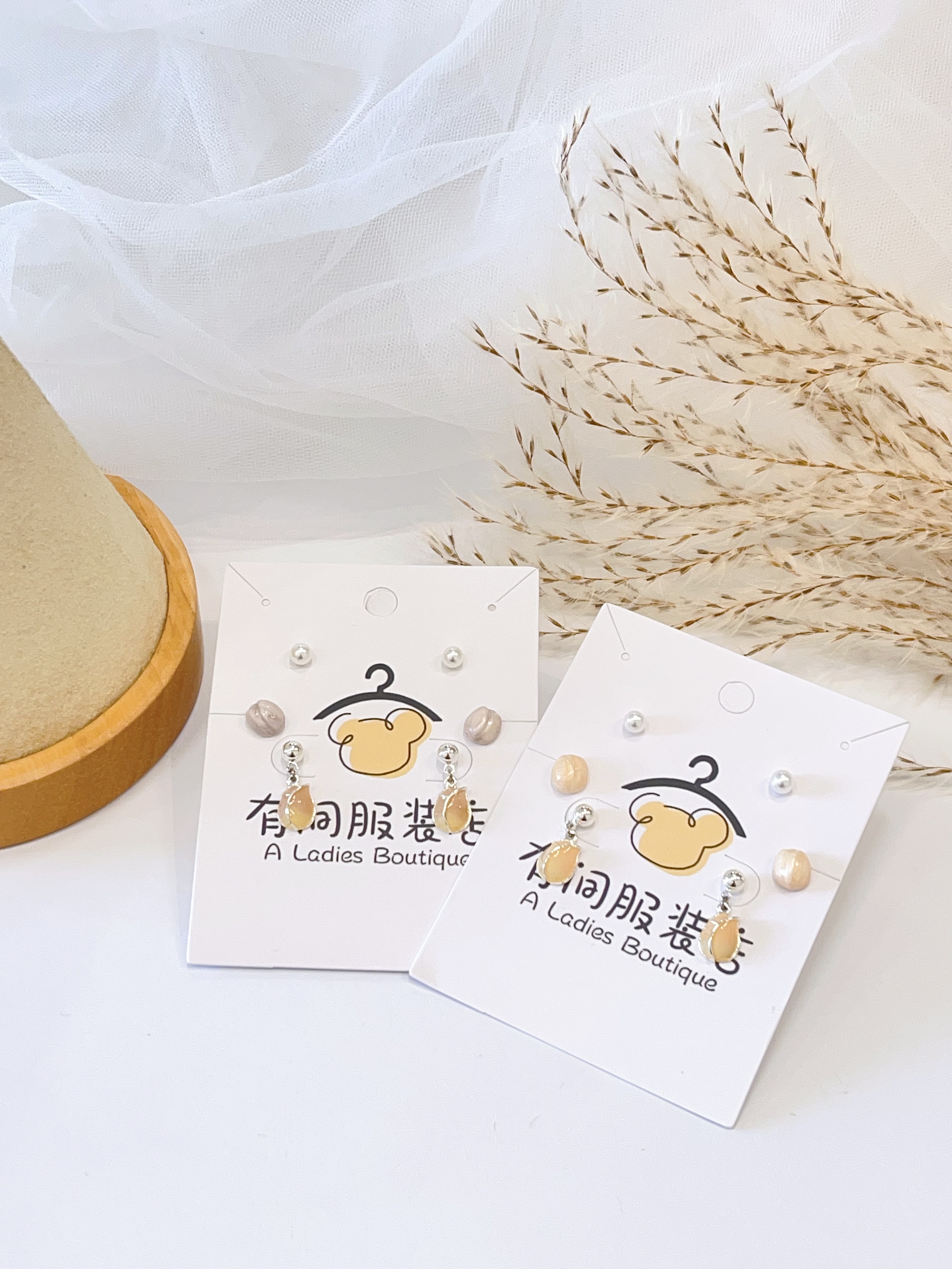 浪漫郁金香耳环套装