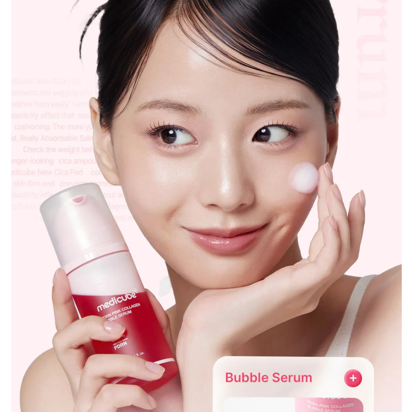 Medicube PDRN粉紅膠原泡沫精華