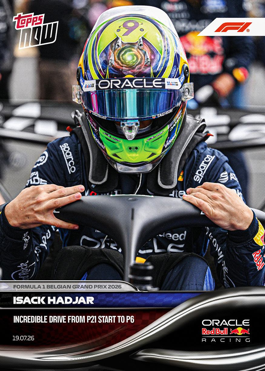 Isack Hadjar - 2026 F1 Topps Now #50 Belgian GP 紀念卡【團購】