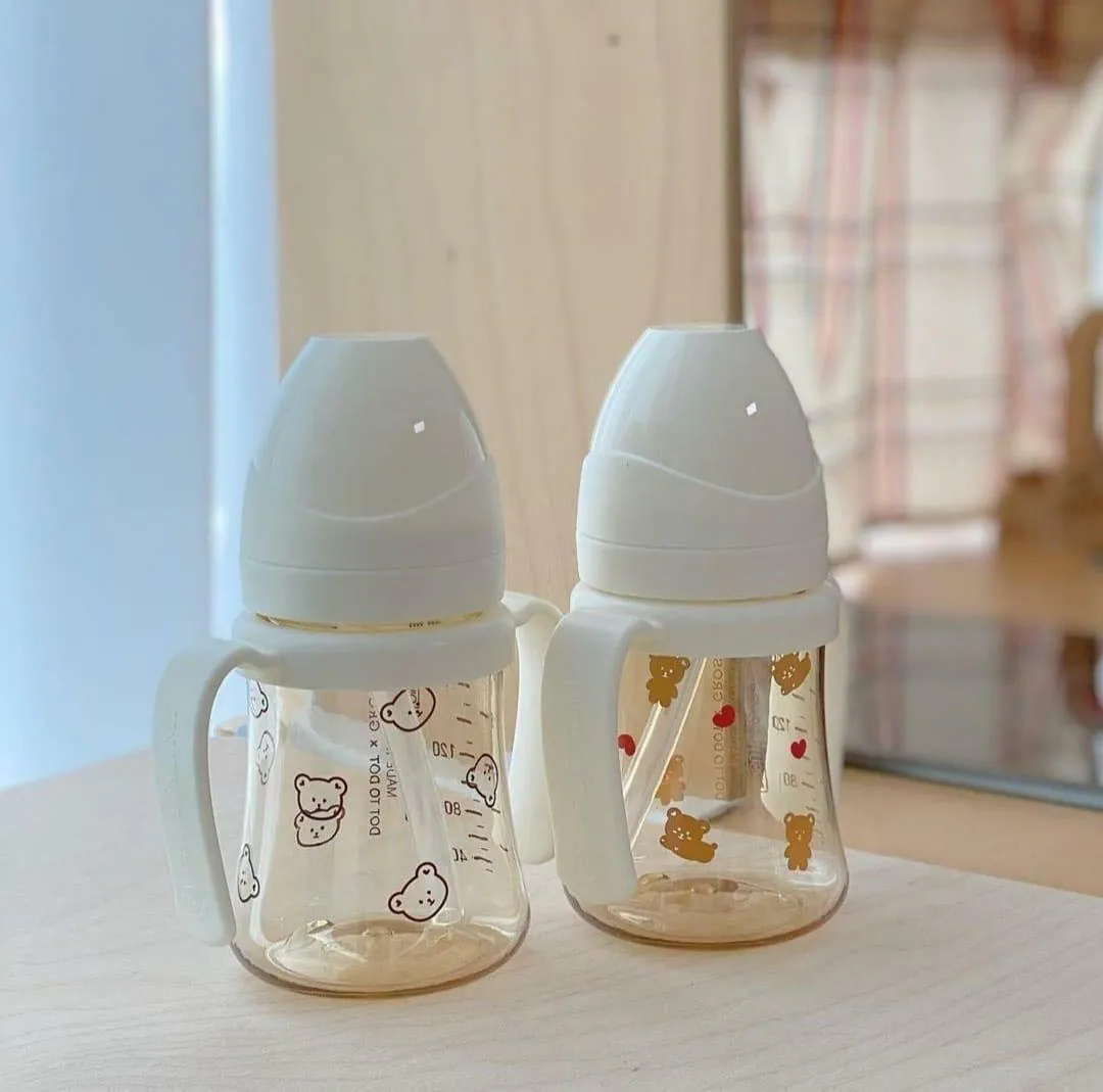 Dottodot x Grosmimi Heart Bear Straw Cup