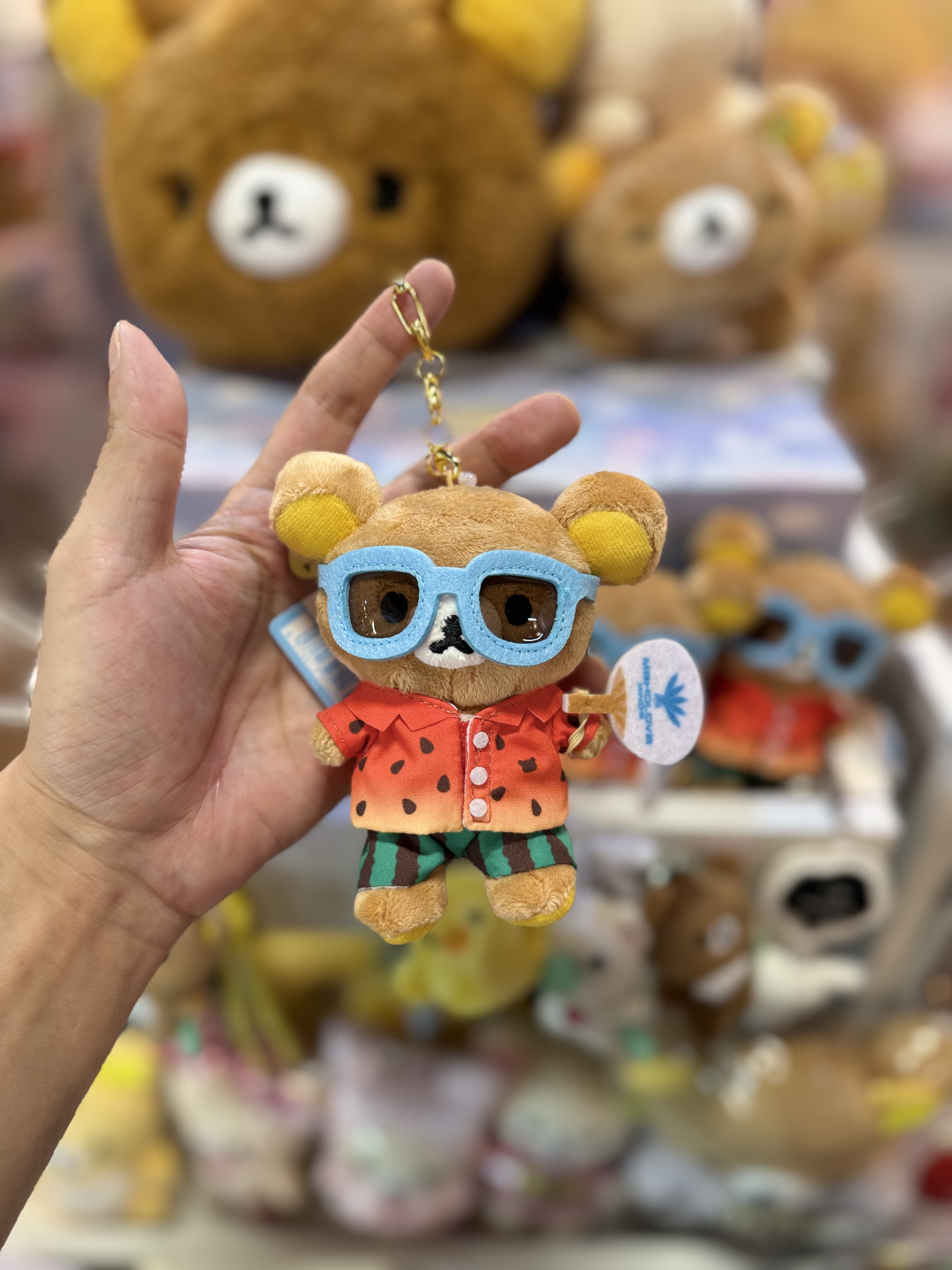 《現貨》全新日本Rilakkuma 主題酒店限定 夏日西瓜衫造型Rilakkuma 掛飾