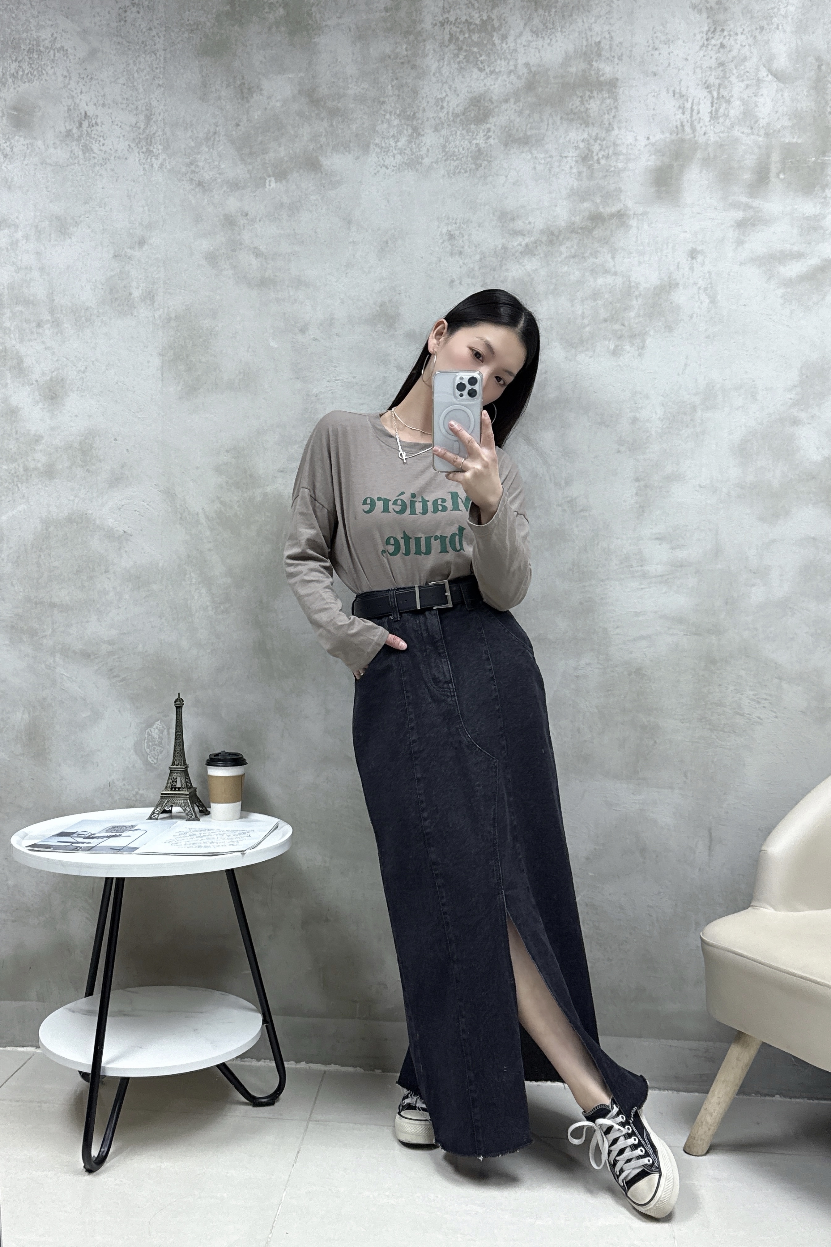 S02 前骨開叉牛仔裙