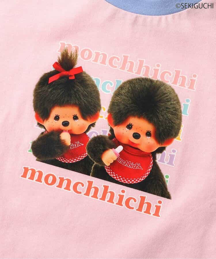🇯🇵預訂 日本直送🇯🇵 Apres les cours x Monchhichi兩色人物印花滾邊短袖T恤