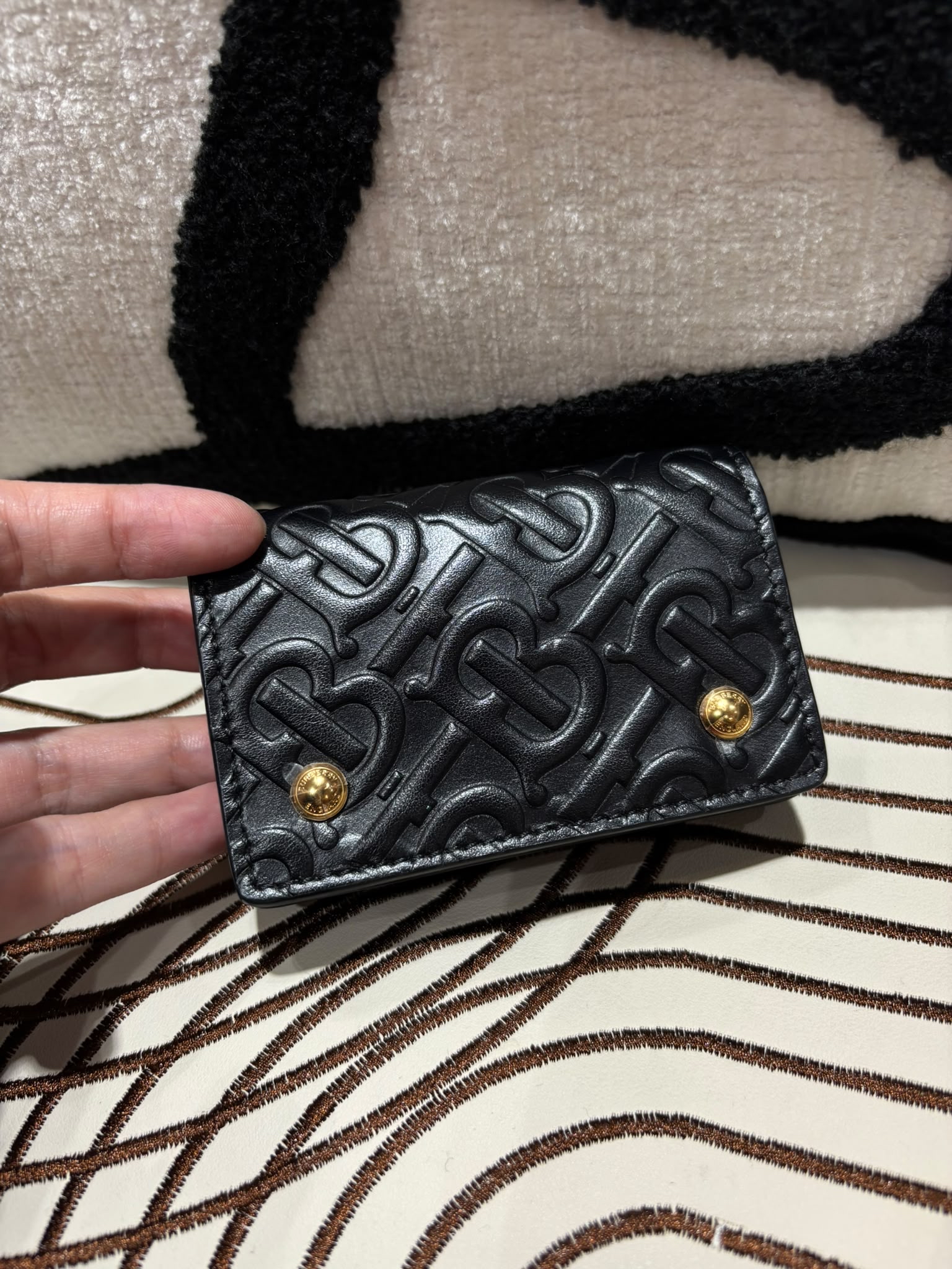 Burberry TB Card Case 黑色小牛皮 100%Authentic,unused✅dust bag