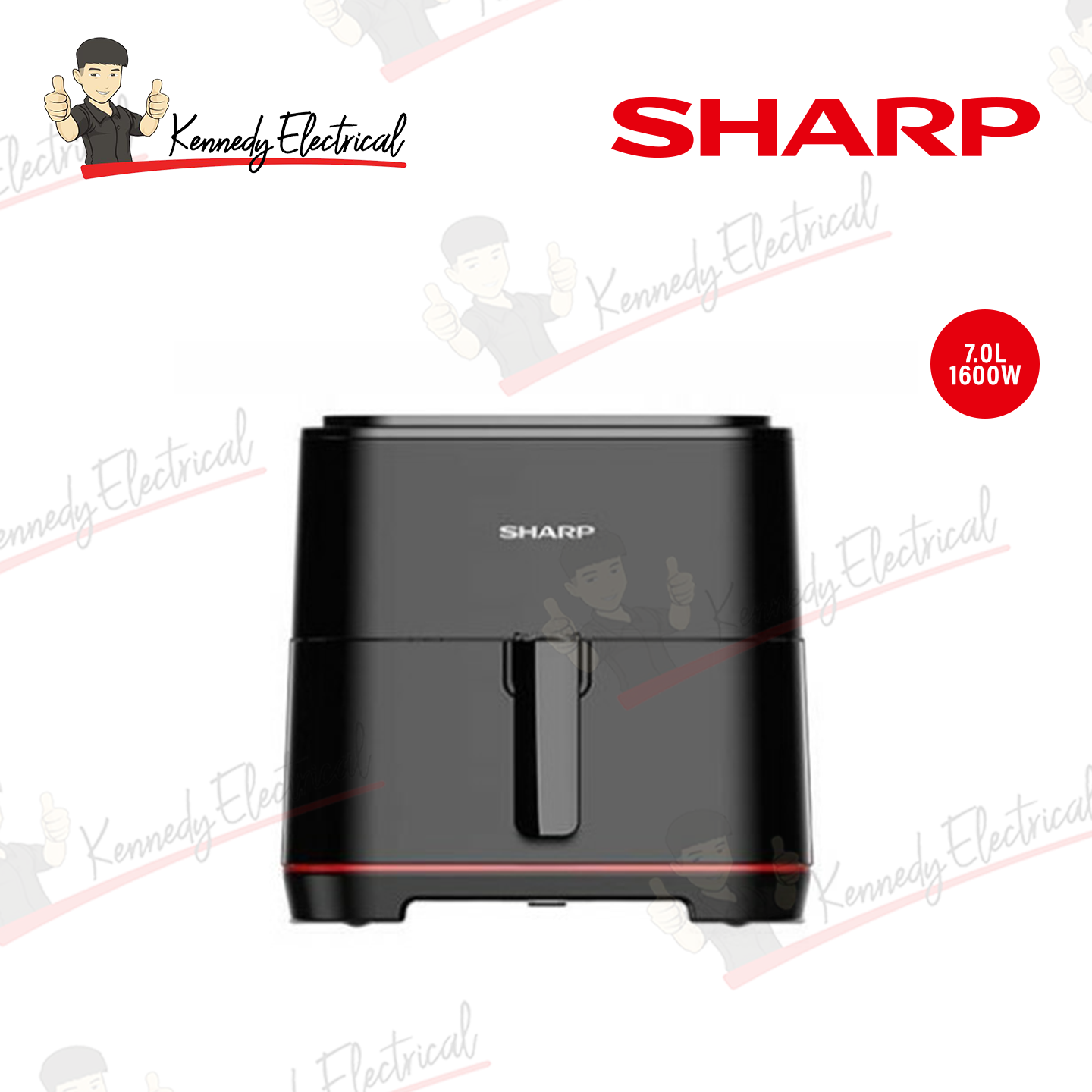 Sharp 7L Large Capacity Air Fryer (KFAF70MBK)