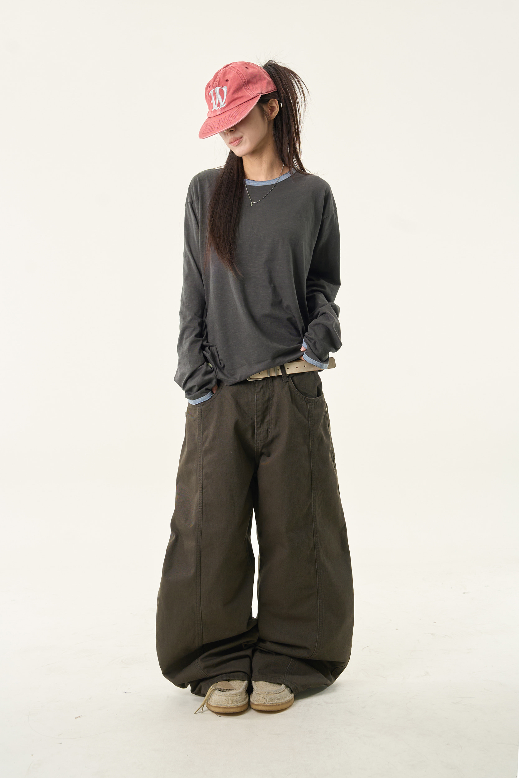 Side Pocket Wide-Leg Pants