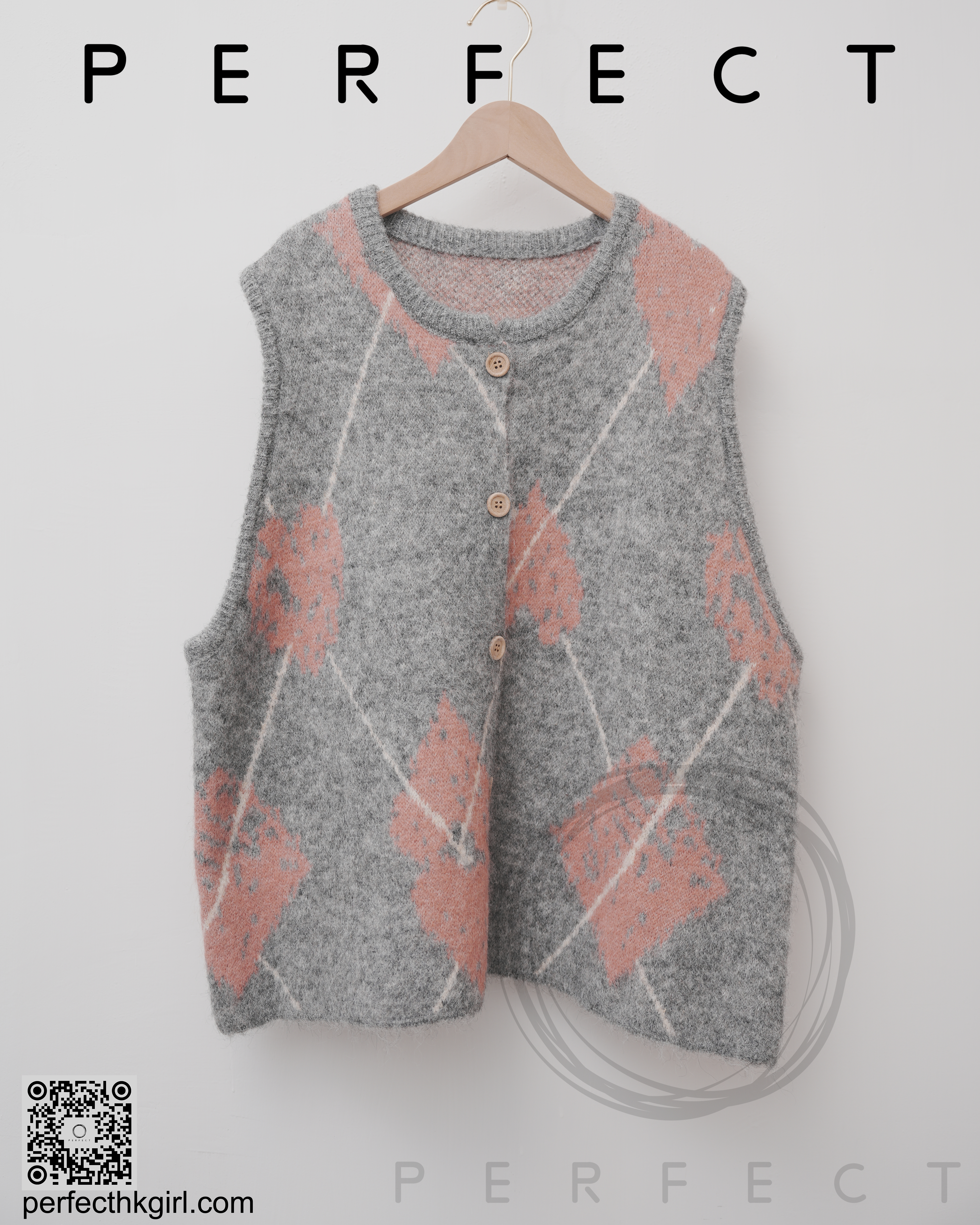 T0047_背心冷外套（可愛灰粉色）